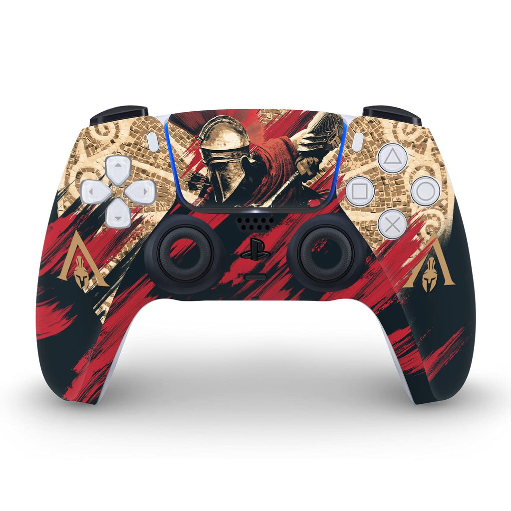 Alexios with Spear Odyssey Artwork Matte Vinyl Faceplate Sticker Gaming Skin Case Cover Compatible with Sony Playstation 5 PS5 Disc Edition Console & DualSense Controller - Flex Gamingproduct_type