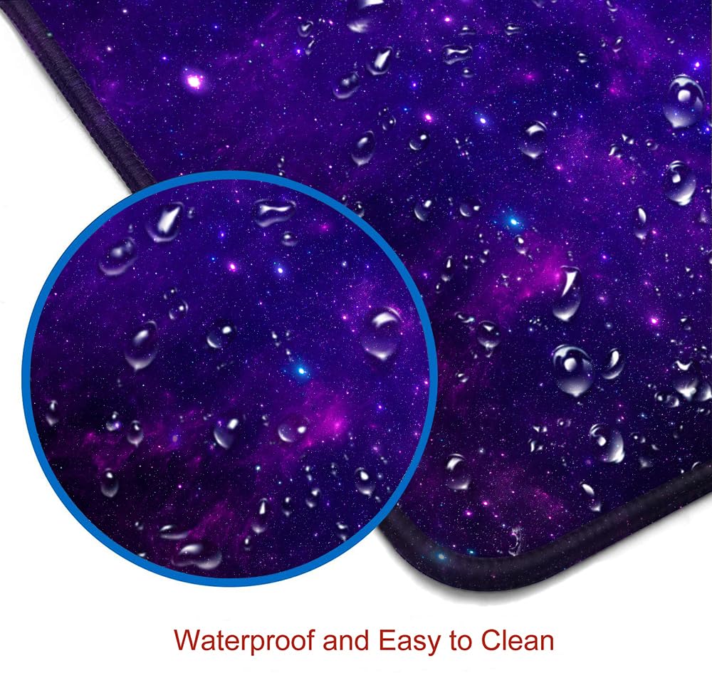Gaming Mouse Pad, Large Non-Slip Rubber Base Mousepad, Keyboard Mouse Mat, Desk Pad with Stitched Edges, 31.5x11.8inch, Dazzling Galaxy - Flex Gamingproduct_type
