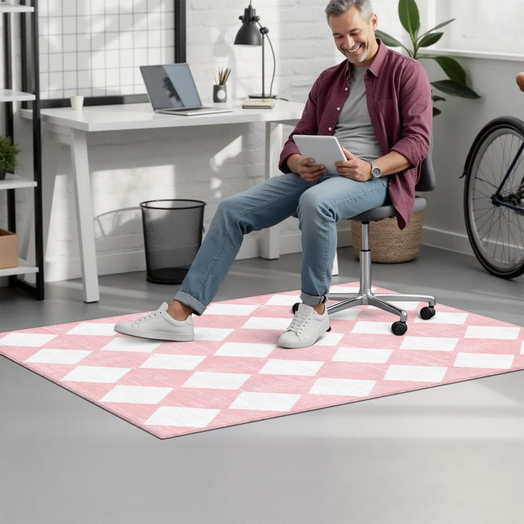 Gaming Chair Mat for Carpet Hardwood Tile Floor,36"x48" Gamer Rugs for Game Room, Under Desk Non Slip Gamer Rug,Low-Pile Game Room Rug,Rubber Backing Large Gaming Chair Floor Mat,Green Honeycomb - Flex Gamingproduct_type