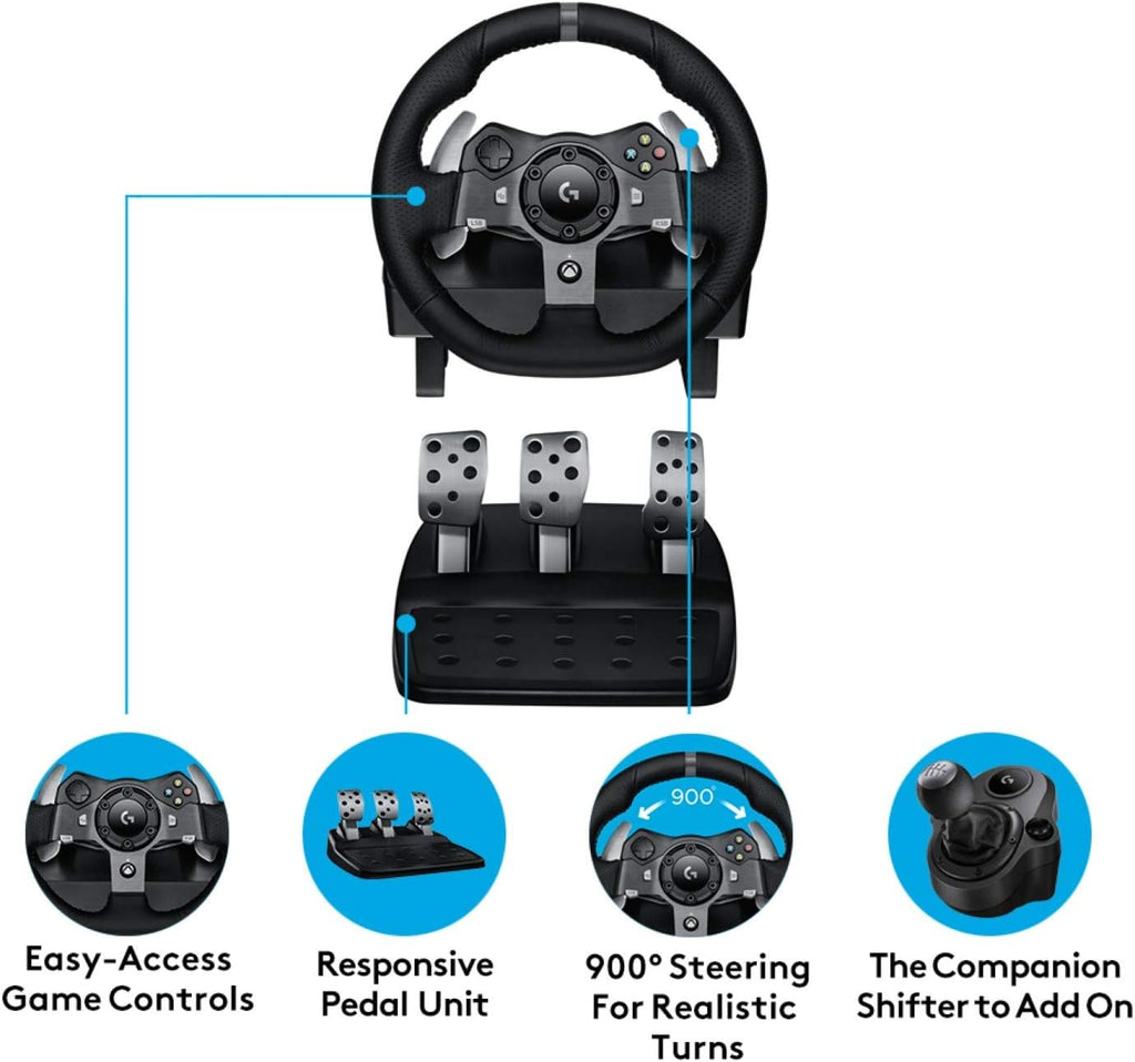 Logitech G29 Driving Force Racing Wheel and Floor Pedals, Real Force Feedback, Stainless Steel Paddle Shifters, Leather Steering Wheel Cover for PS5, PS4, PC, Mac - Flex Gamingproduct_type
