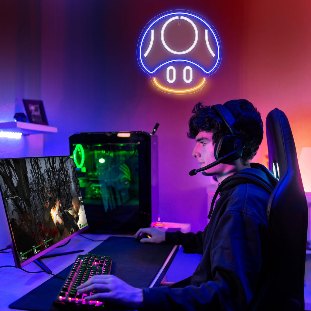 Kavaas Gamer Neon Sign, UV Printed Gaming Neon Sign for Gamer Room Decor - LED Video Game Neon Lights for Bedroom Boys, Gaming Wall decor - Best Gamer Gifts for Teenage Boys, Christmas - Flex Gamingproduct_type