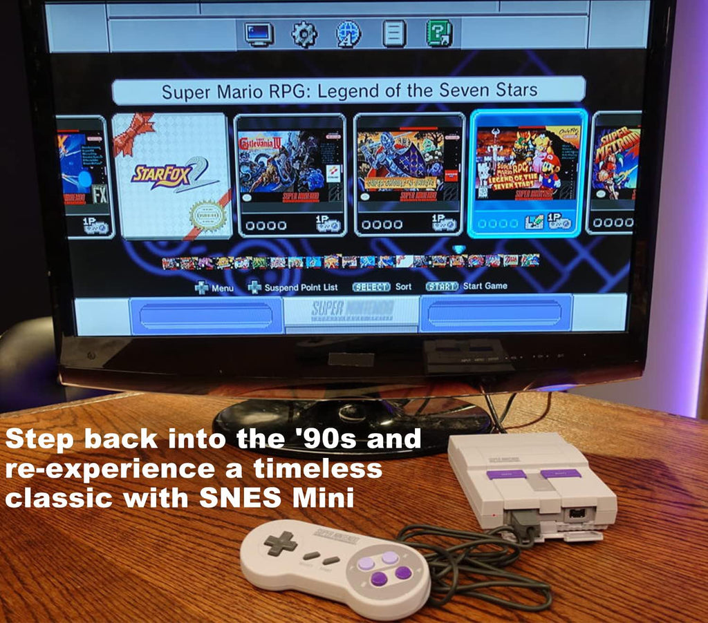 VOOCAT Video Game Console for S Ntd Entertainment System for SNES Classic Mini, Pre-load 21 Official Games, 2 Controller Included - Flex Gamingproduct_type