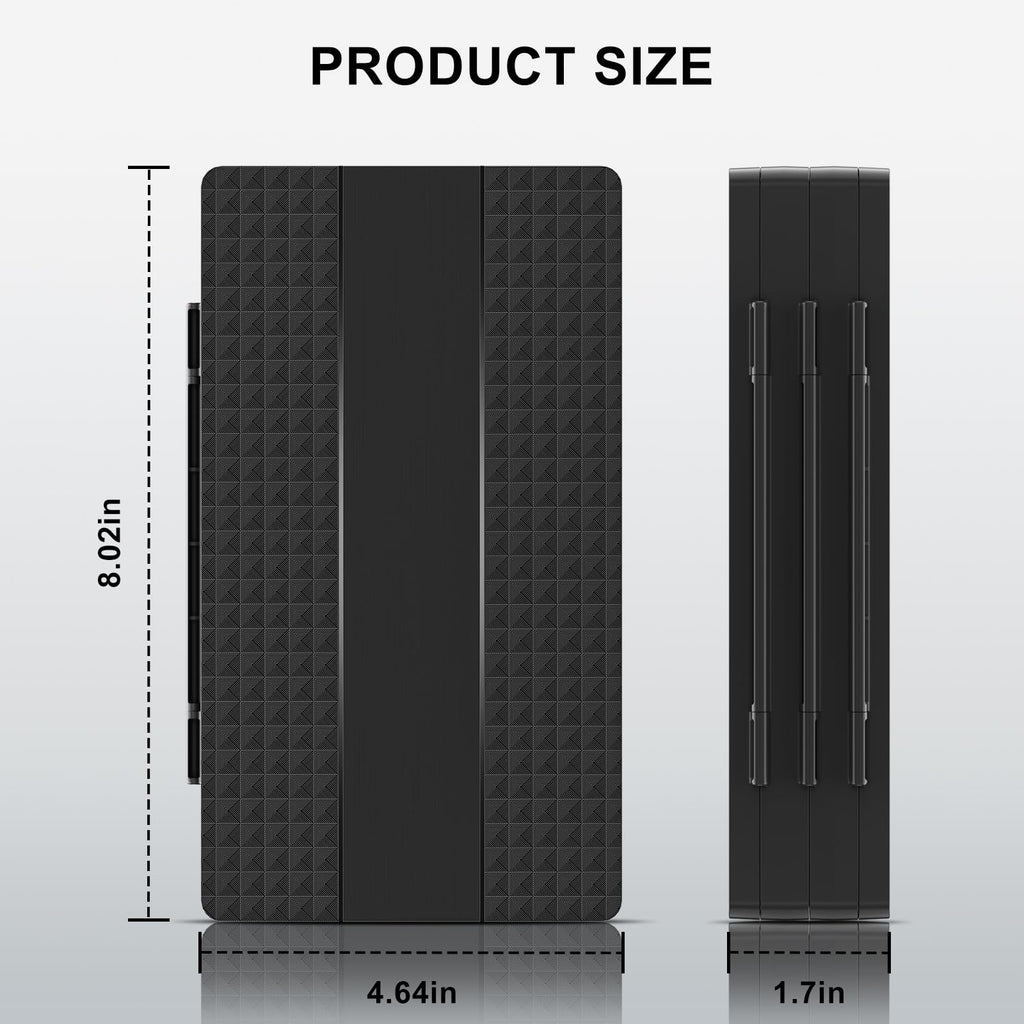 QuoLumPIA 96 Game Case - for Nintendo Switch 2/OLED/Lite Cartridge storage with 96 Game Card Slots & 160 Micro SD Card Slots, Black, Hard Shell, Silicone Lining, Magnetic snap, Travel, Gift, Party - Flex Gamingproduct_type