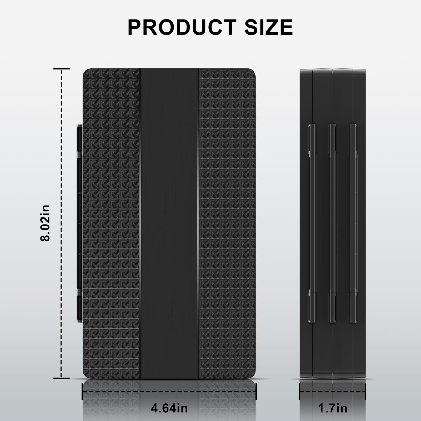 QuoLumPIA 96 Game Case - for Nintendo Switch 2/OLED/Lite Cartridge storage with 96 Game Card Slots & 160 Micro SD Card Slots, Black, Hard Shell, Silicone Lining, Magnetic snap, Travel, Gift, Party - Flex Gamingproduct_type