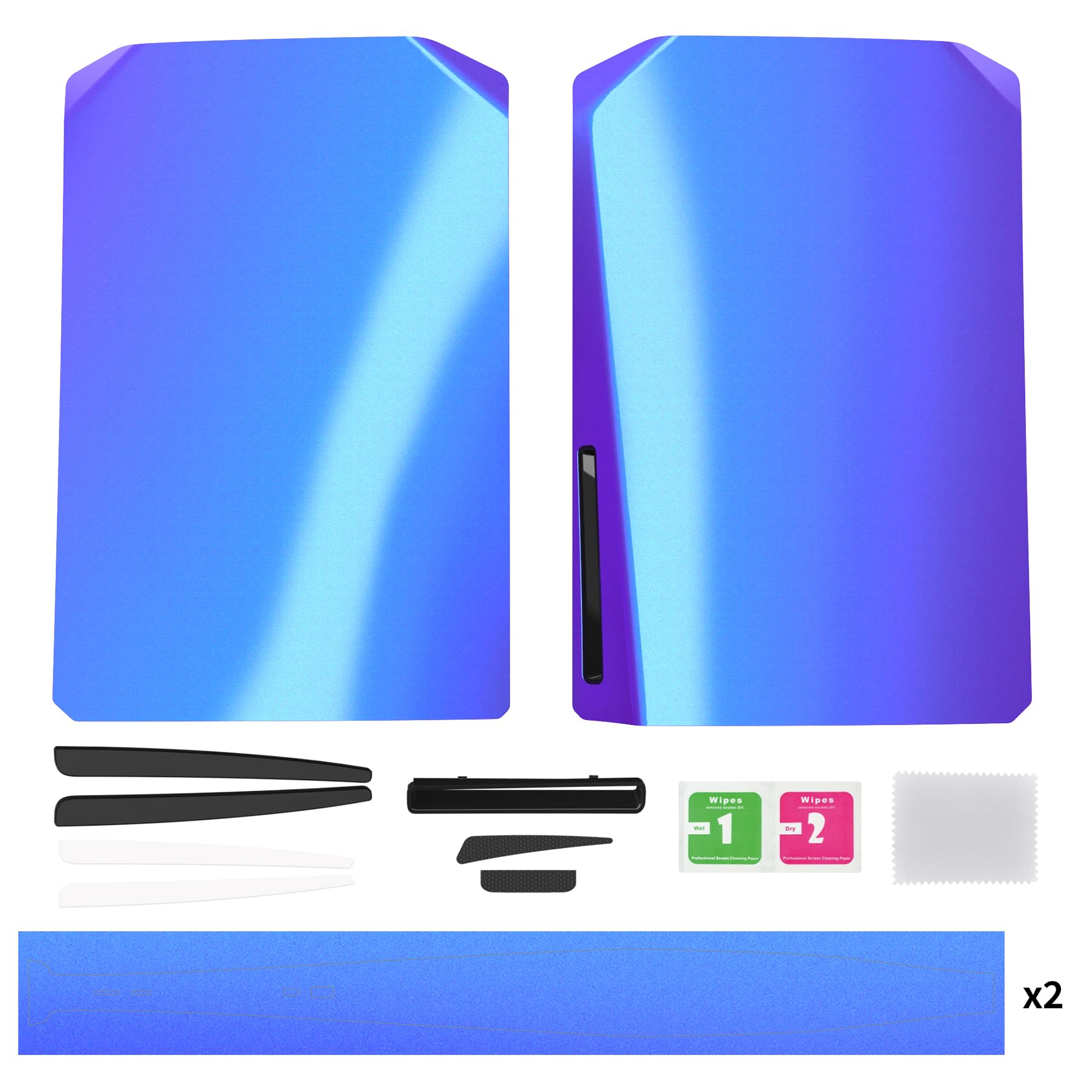 eXtremeRate eXcover The Great Wave Top Bottom Cover Compatible with ps5 Console Disc Edition, Replacement Faceplate Backplate Shell Skin Compatible with ps5 Disc Version Console - Flex Gamingproduct_type