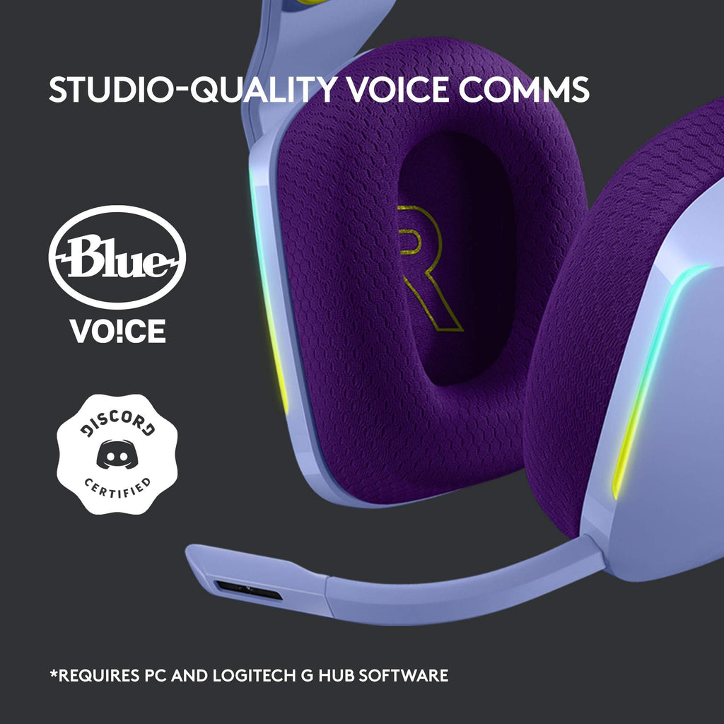 Logitech G733 Lightspeed Wireless Gaming Headset, Suspension Headband, Lightsync RGB, Blue VO!CE Mic, PRO-G Audio – Black, Gaming Headset Wireless, PC, PS5, PS4, Switch Compatible - Flex Gamingproduct_type