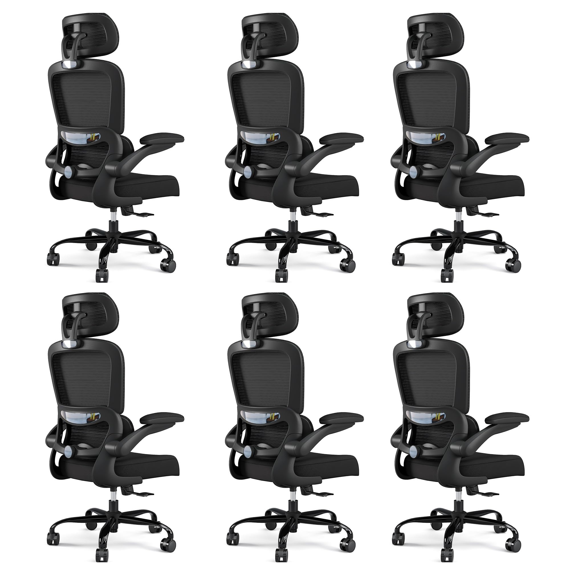 TRALT Office Chair Ergonomic Desk Chair, 330 LBS Home Mesh Office Desk Chairs with Wheels, Comfortable Gaming Chairs (1, Black) - Flex Gamingproduct_type