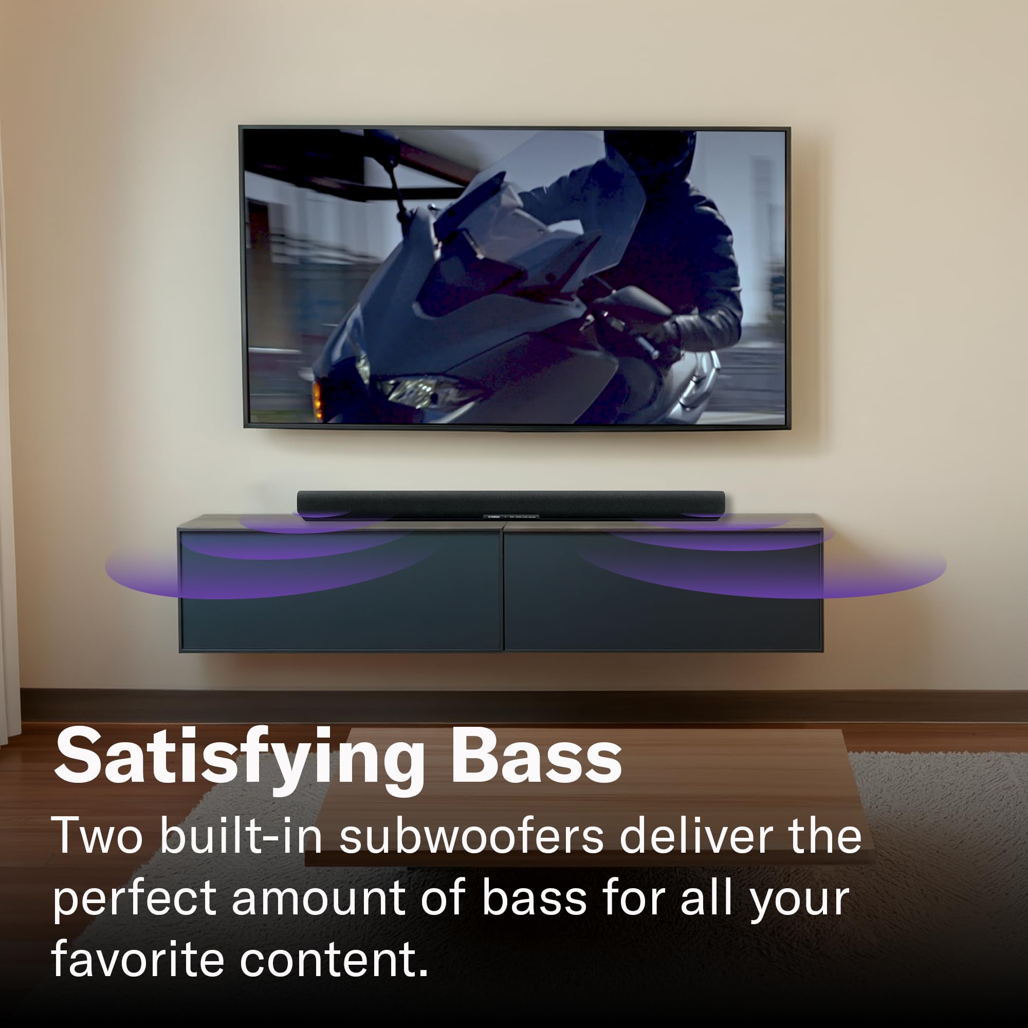 Yamaha SR-B30A Sound bar with Built-in Subwoofers, Dolby Atmos Sound bar for TV, Home Theater Sound System for TV, Bluetooth, Black - Flex Gamingproduct_type
