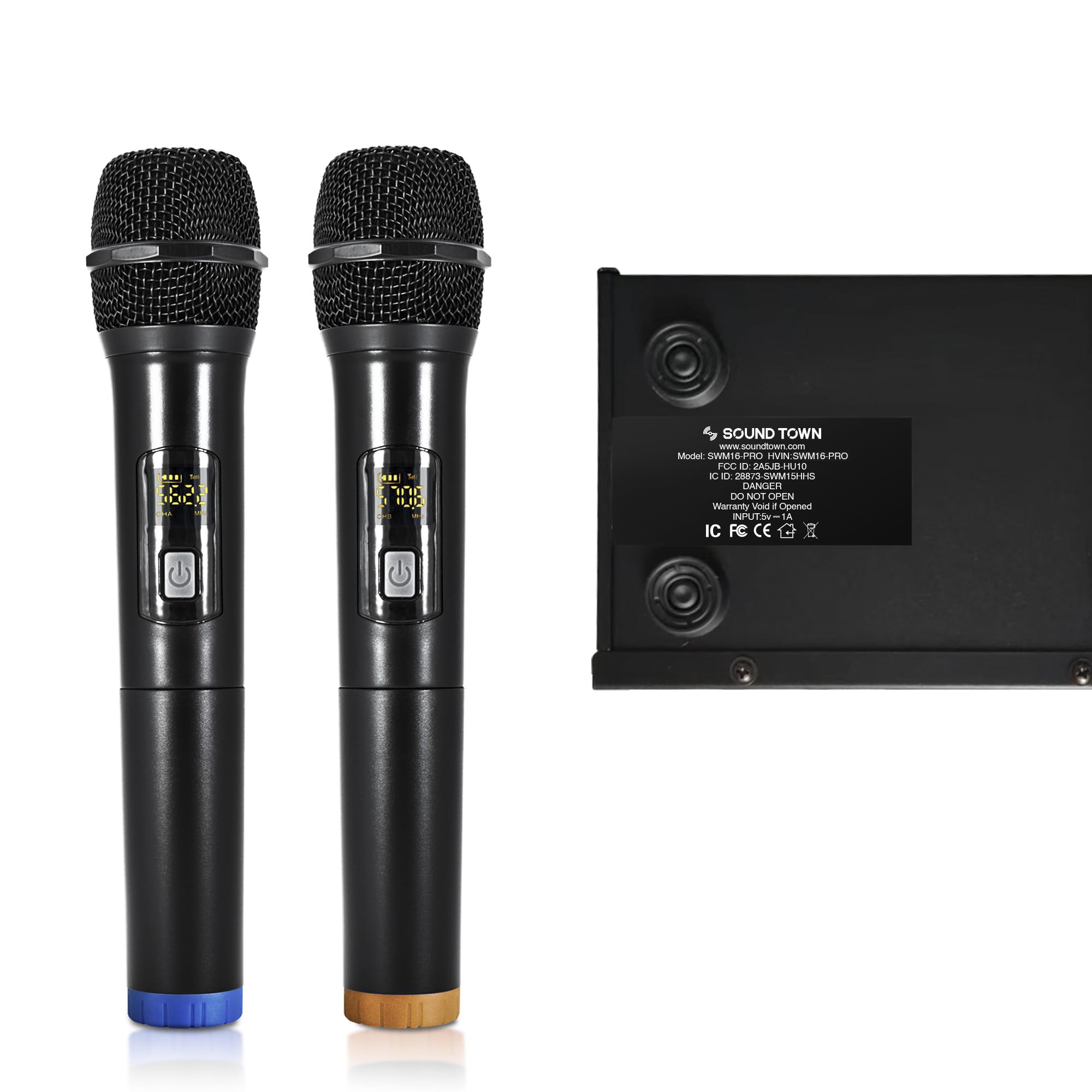 Sound Town Wireless Microphone Karaoke Mixer System with HD Audio Return Channel, Optical (Toslink), AUX, Supports Smart TV, Media Box, PC, Bluetooth, Soundbar, Receiver (SWM16-MAX) - Flex Gamingproduct_type