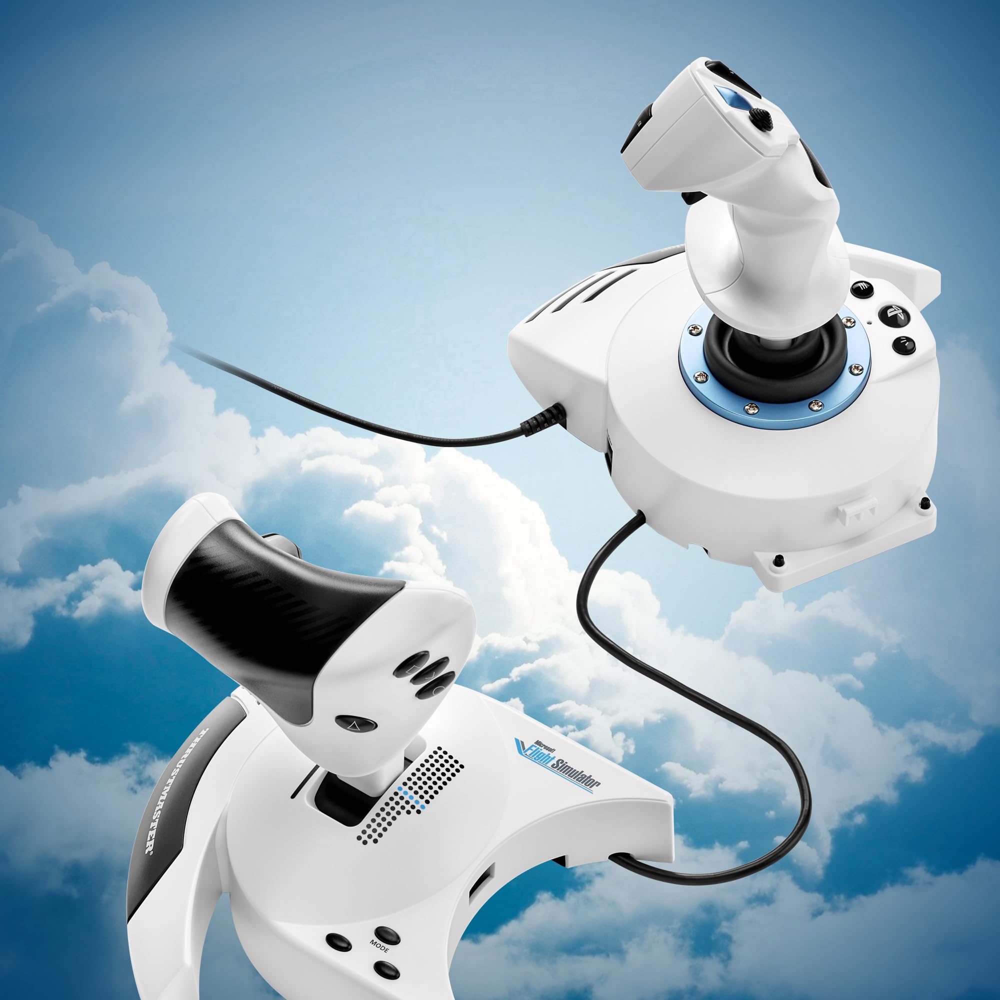 Thrustmaster T-Flight Hotas X USB Flight Sim Stick & Throttle - PC | Detachable design, adjustable resistance, 12 programmable buttons, 5 axes, dual rudder control, preset memory, ergonomic - Flex Gamingproduct_type