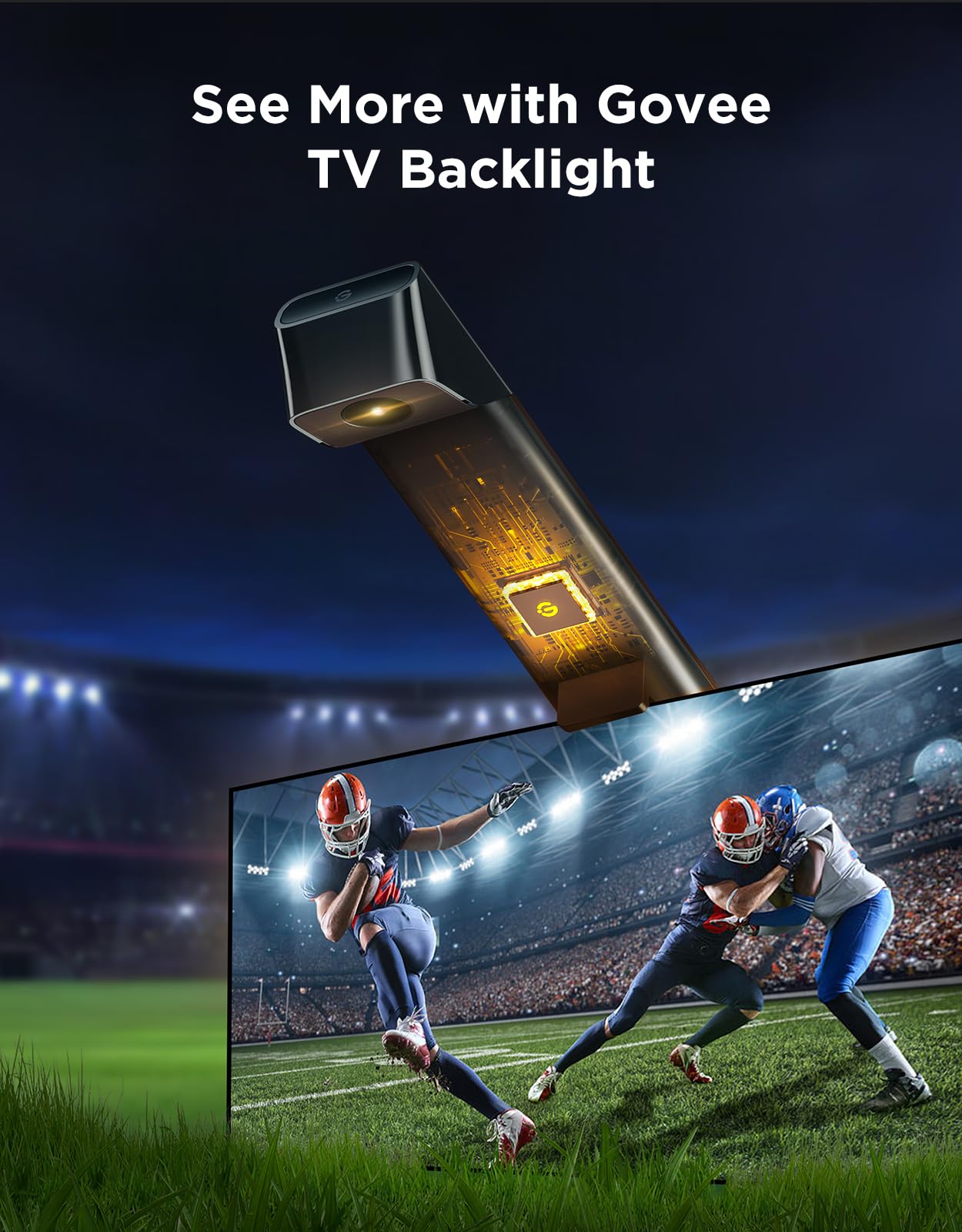 Govee TV Backlight 3 Lite with Fish-Eye Correction Function Sync to 75-85 Inch TVs, 16.4ft RGBICW Wi-Fi LED Strip Lights with Camera, 4 Colors in 1 Lamp Bead, Voice and APP Control, Adapter - Flex Gamingproduct_type