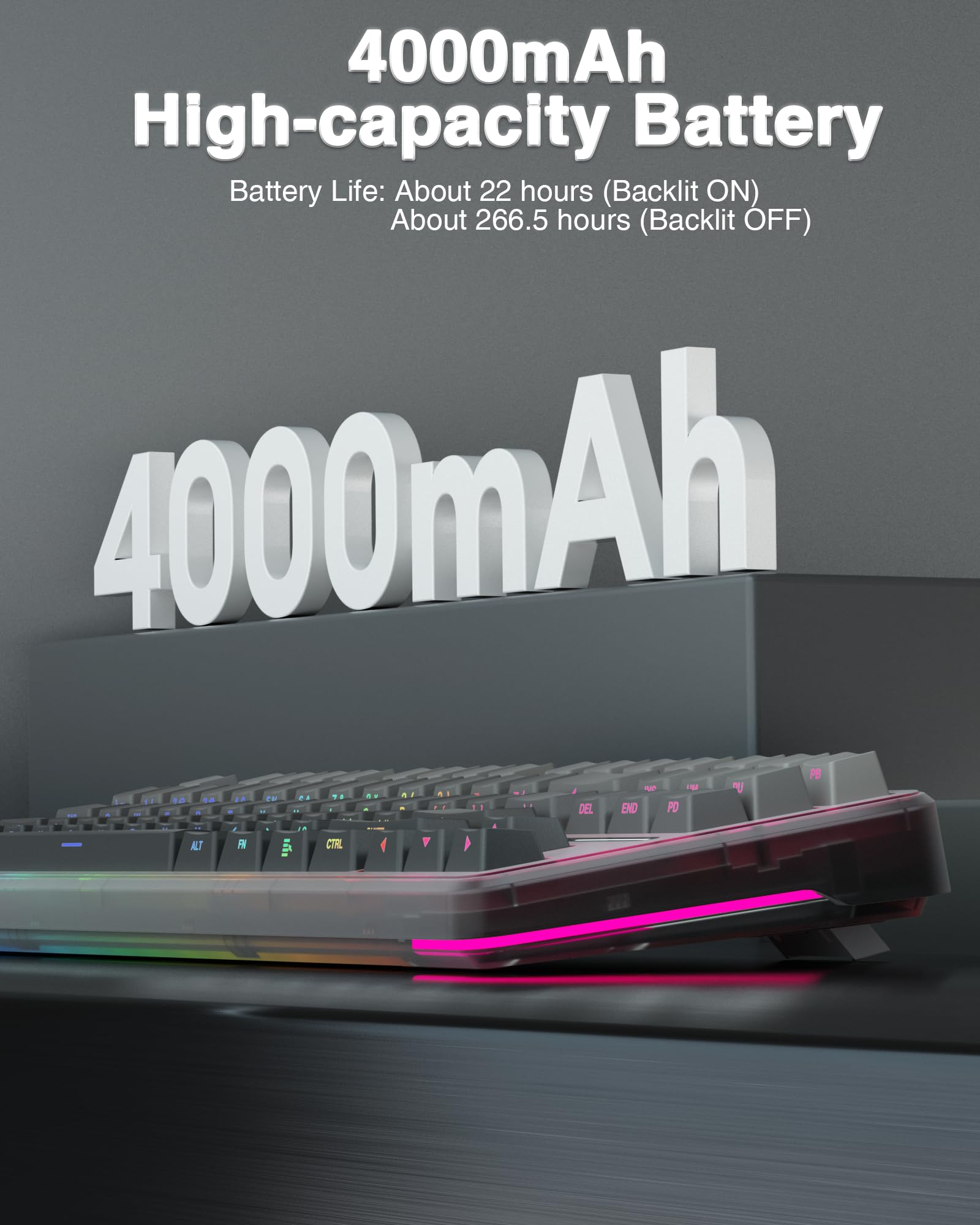 AULA F75 Pro Wireless Mechanical Keyboard,75% Hot Swappable Custom Keyboard with Knob,RGB Backlit,Pre-lubed Reaper Switches,Side Printed PBT Keycaps,2.4GHz/USB-C/BT5.0 Mechanical Gaming Keyboards - Flex Gamingproduct_type
