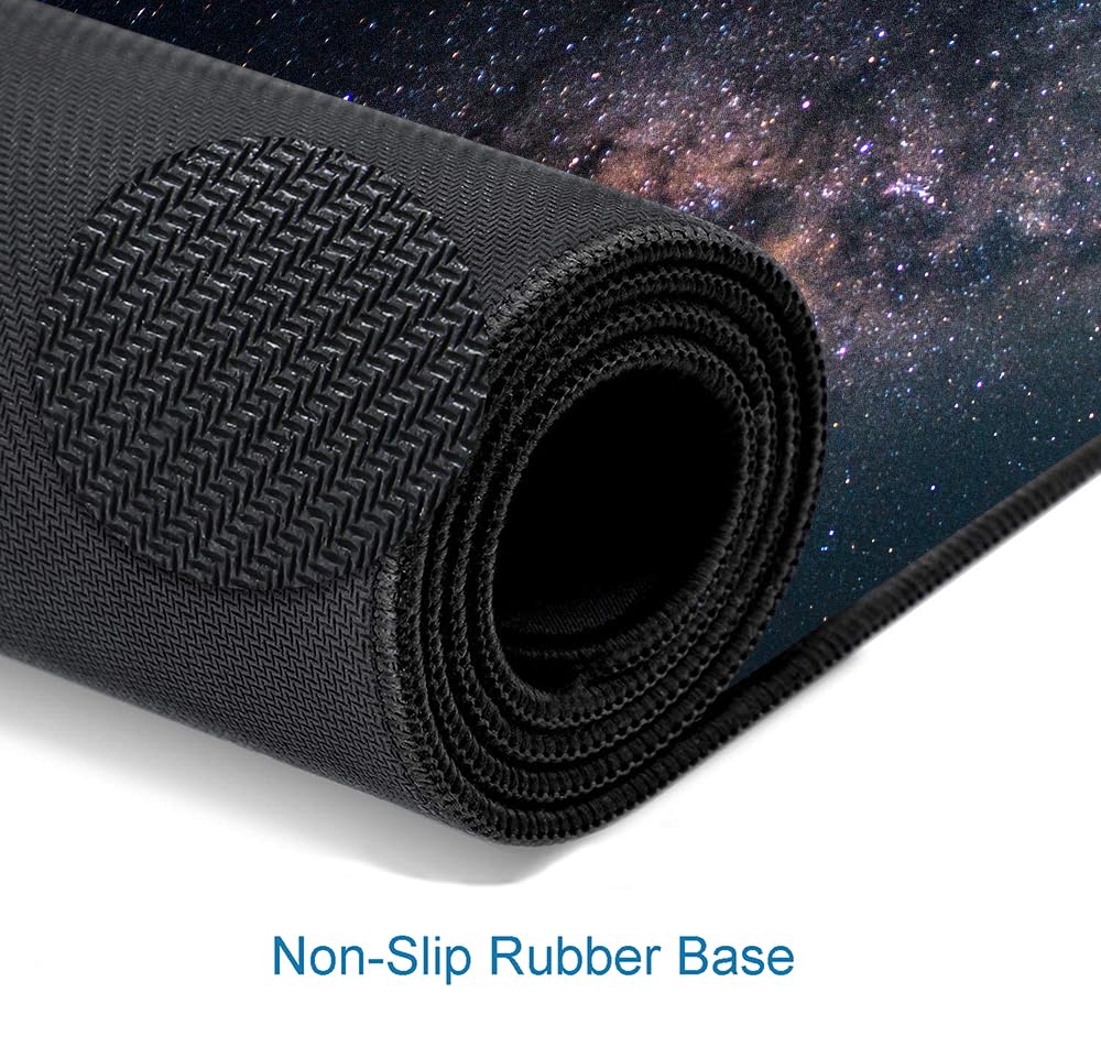Gaming Mouse Pad, Large Non-Slip Rubber Base Mousepad, Keyboard Mouse Mat, Desk Pad with Stitched Edges, 31.5x11.8inch, Dazzling Galaxy - Flex Gamingproduct_type