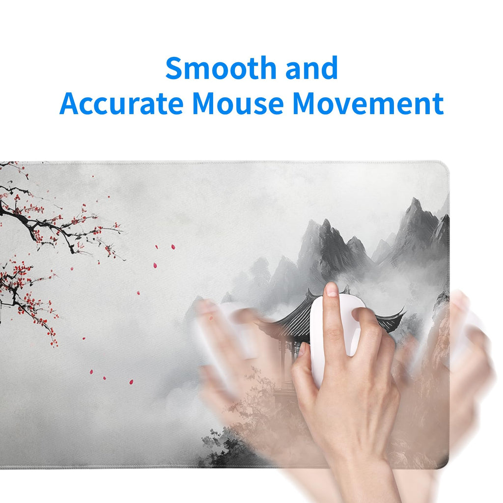White Ukiyo-e Style Sports Car Large Gaming Mouse Pad Desktop Mat 31.5x11.8 Inch - Non-Slip Rubber Base - for Gamers - Perfect for Gamers & PC Enthusiasts - Flex Gamingproduct_type