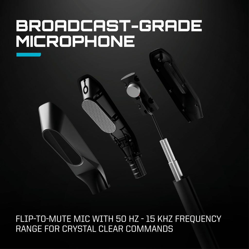 RIG R5 Spear PRO HS Wired Gaming Headset Officially Licensed for PlayStation, PS5, PS4, PC - 40mm Graphene Drivers, Tempest 3D Audio, Flip-to-Mute Mic, Memory Foam Cushions, 3.5mm -Black - Flex Gamingproduct_type