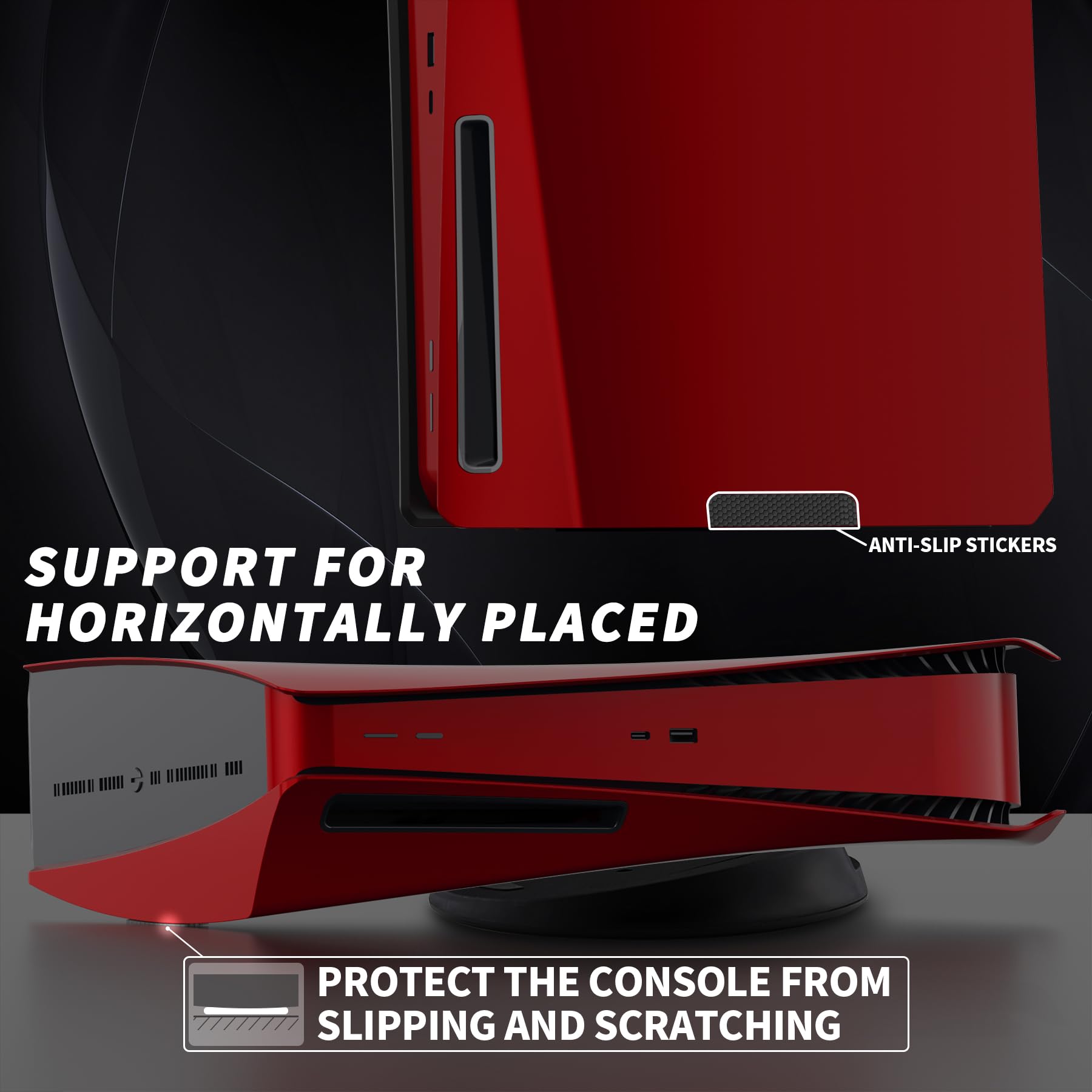 eXtremeRate eXcover The Great Wave Top Bottom Cover Compatible with ps5 Console Disc Edition, Replacement Faceplate Backplate Shell Skin Compatible with ps5 Disc Version Console - Flex Gamingproduct_type