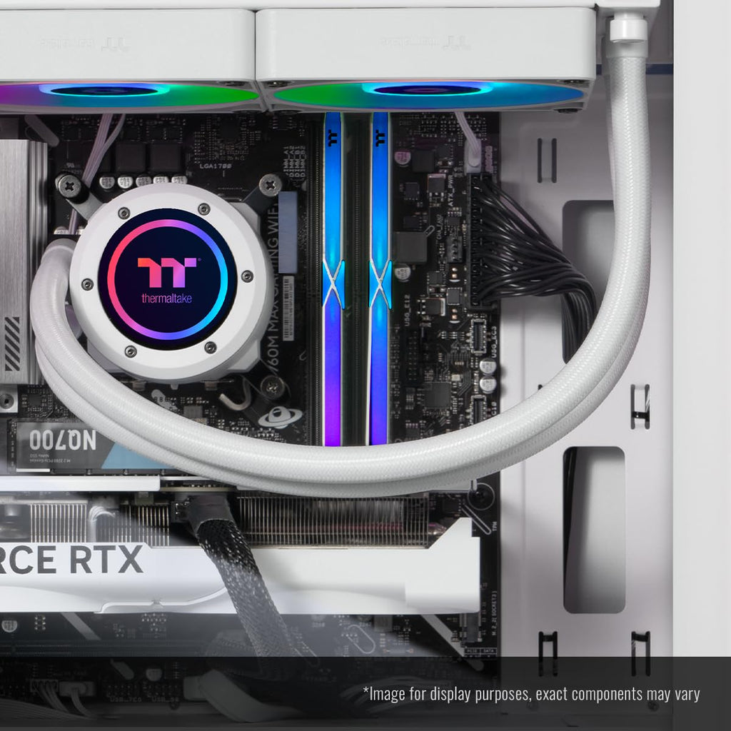 Thermaltake LCGS Quartz i1460 Gaming Desktop (Intel Core™ i5-14400F, ToughRam DDR4 3600Mhz 16GB RGB Memory, NVIDIA GeForce® RTX 5060, 1TB NVMe M.2, WiFi, Windows 11) S2QT-B760-560-LCS - Flex Gamingproduct_type