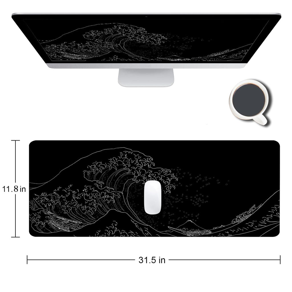 Gaming Mouse Pad, Large Non-Slip Rubber Base Mousepad, Keyboard Mouse Mat, Desk Pad with Stitched Edges, 31.5x11.8inch, Dazzling Galaxy - Flex Gamingproduct_type