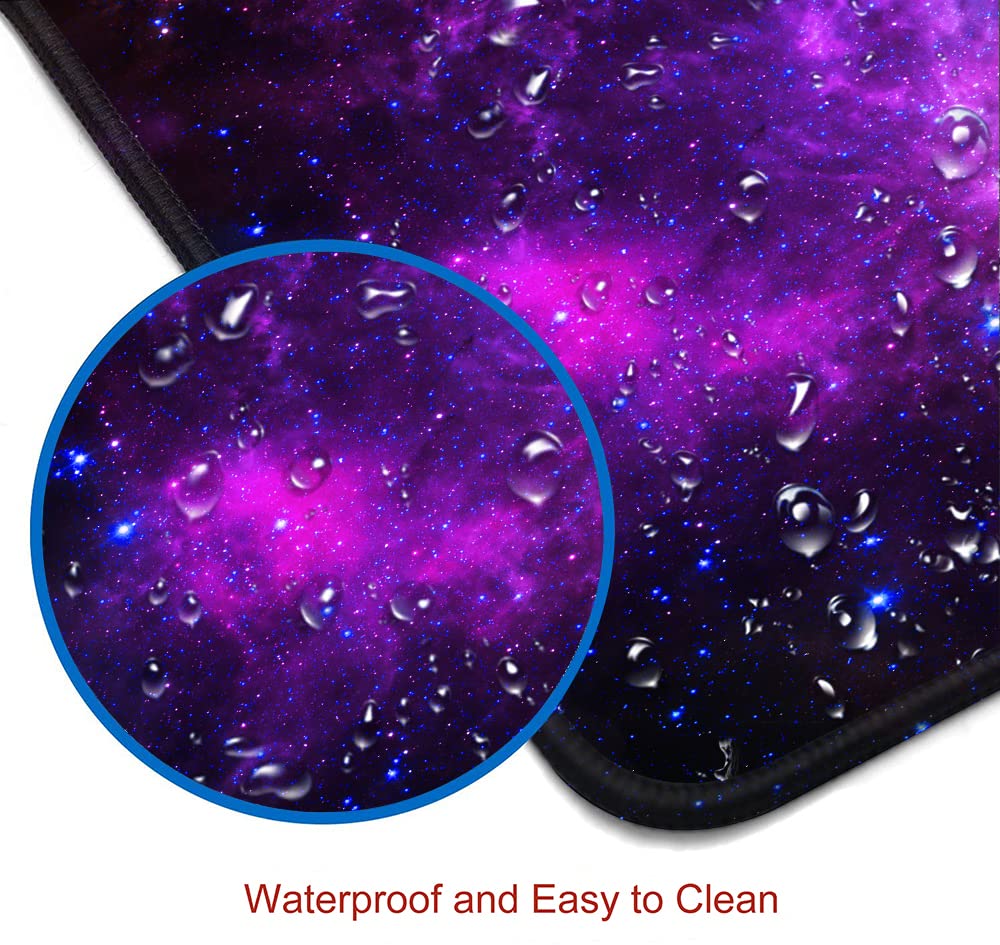 Gaming Mouse Pad, Large Non-Slip Rubber Base Mousepad, Keyboard Mouse Mat, Desk Pad with Stitched Edges, 31.5x11.8inch, Dazzling Galaxy - Flex Gamingproduct_type