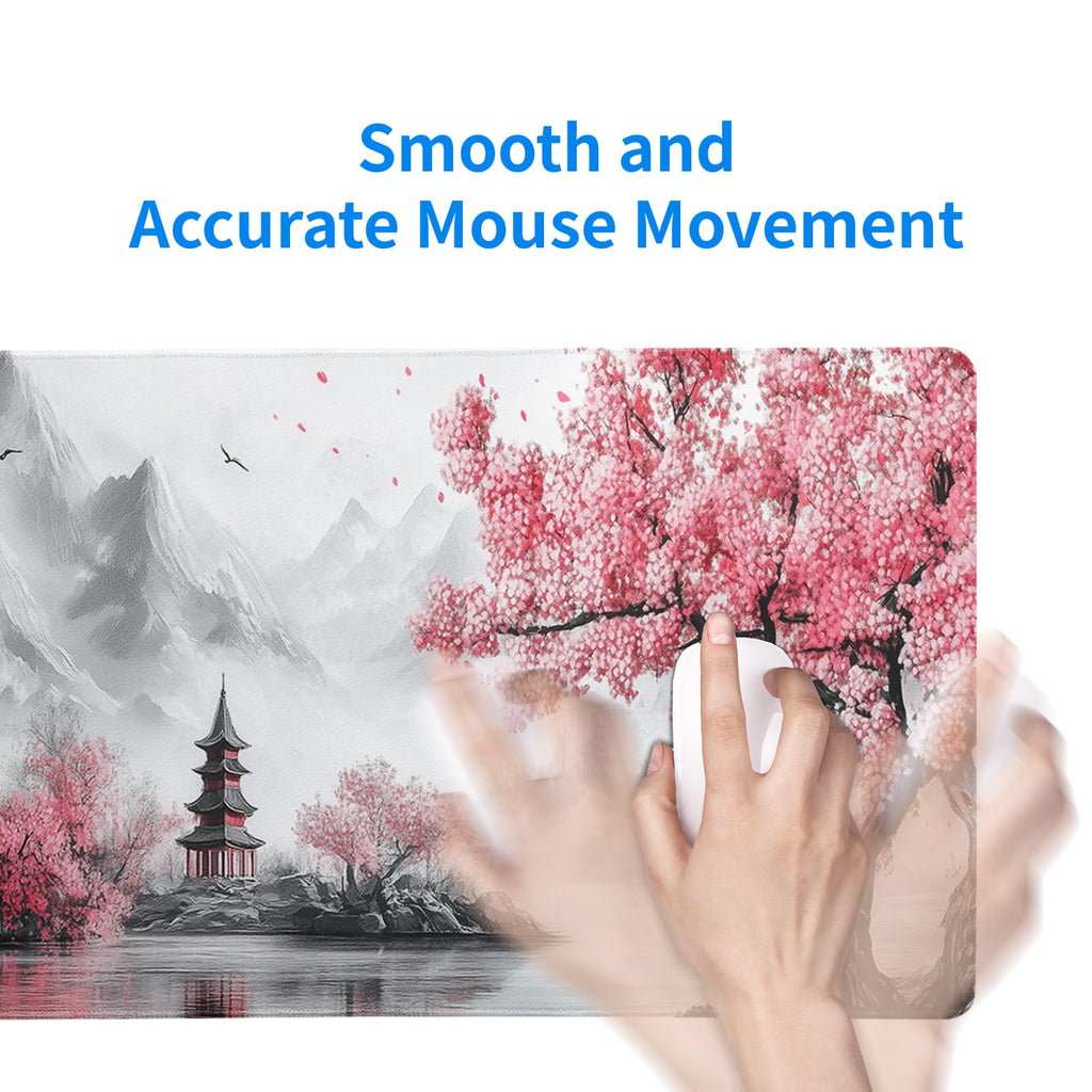 White Ukiyo-e Style Sports Car Large Gaming Mouse Pad Desktop Mat 31.5x11.8 Inch - Non-Slip Rubber Base - for Gamers - Perfect for Gamers & PC Enthusiasts - Flex Gamingproduct_type