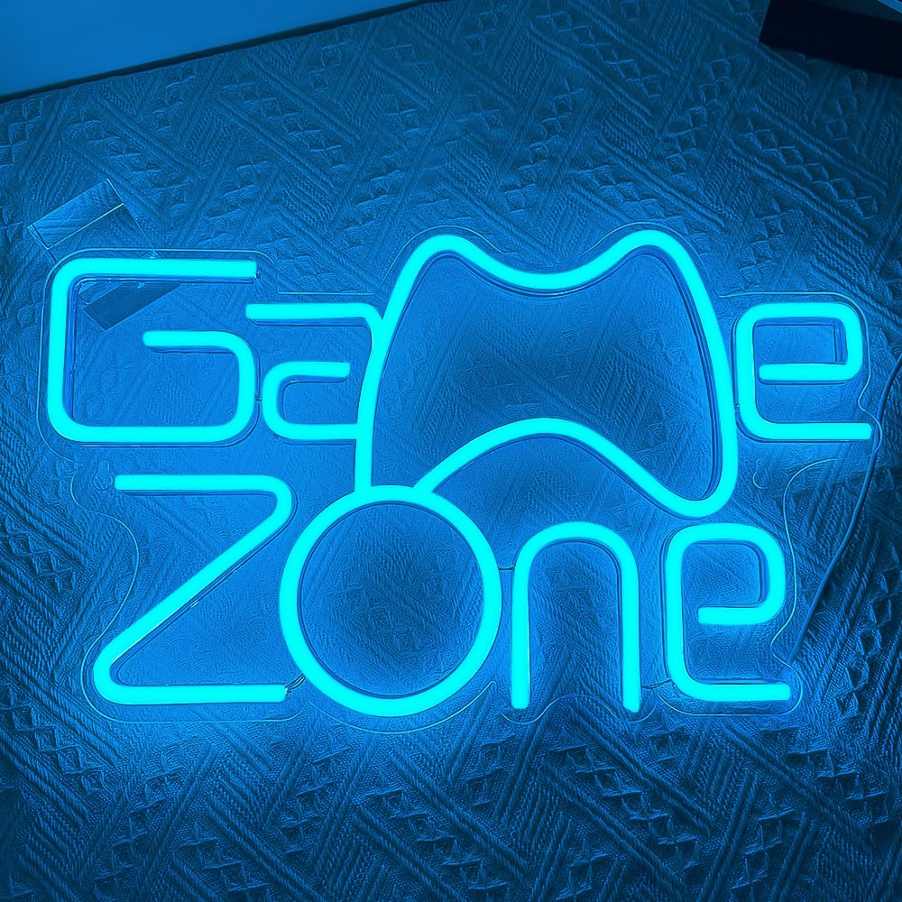 Gaming Zone Neon Sign,Game Zone Neon Sign for Teens Gamer Room Decor，Gaming Light Neon Sign for Gaming Wall Decor，Led Neon Gaming Sign for Gamer Gifts Boys - Flex Gamingproduct_type