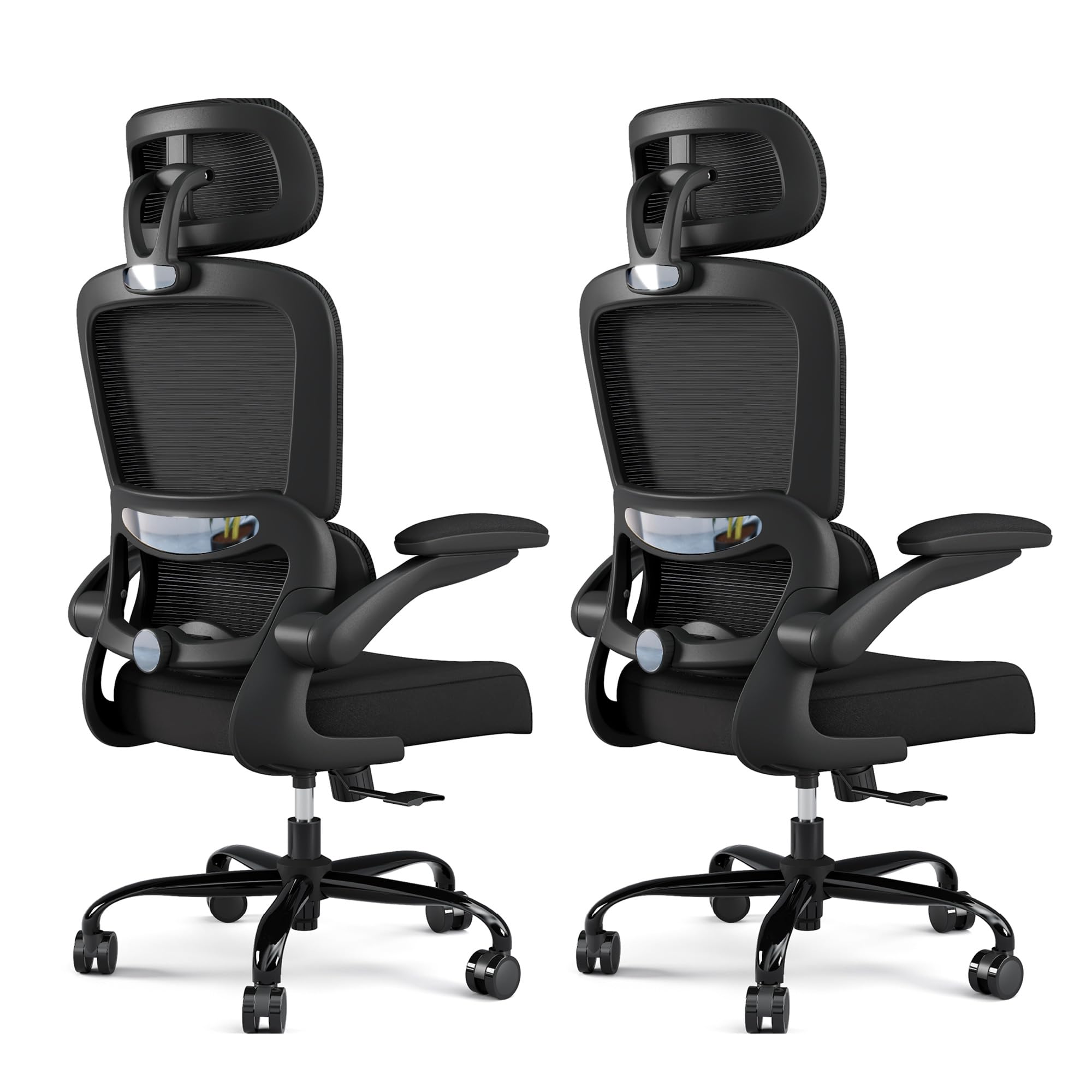 TRALT Office Chair Ergonomic Desk Chair, 330 LBS Home Mesh Office Desk Chairs with Wheels, Comfortable Gaming Chairs (1, Black) - Flex Gamingproduct_type