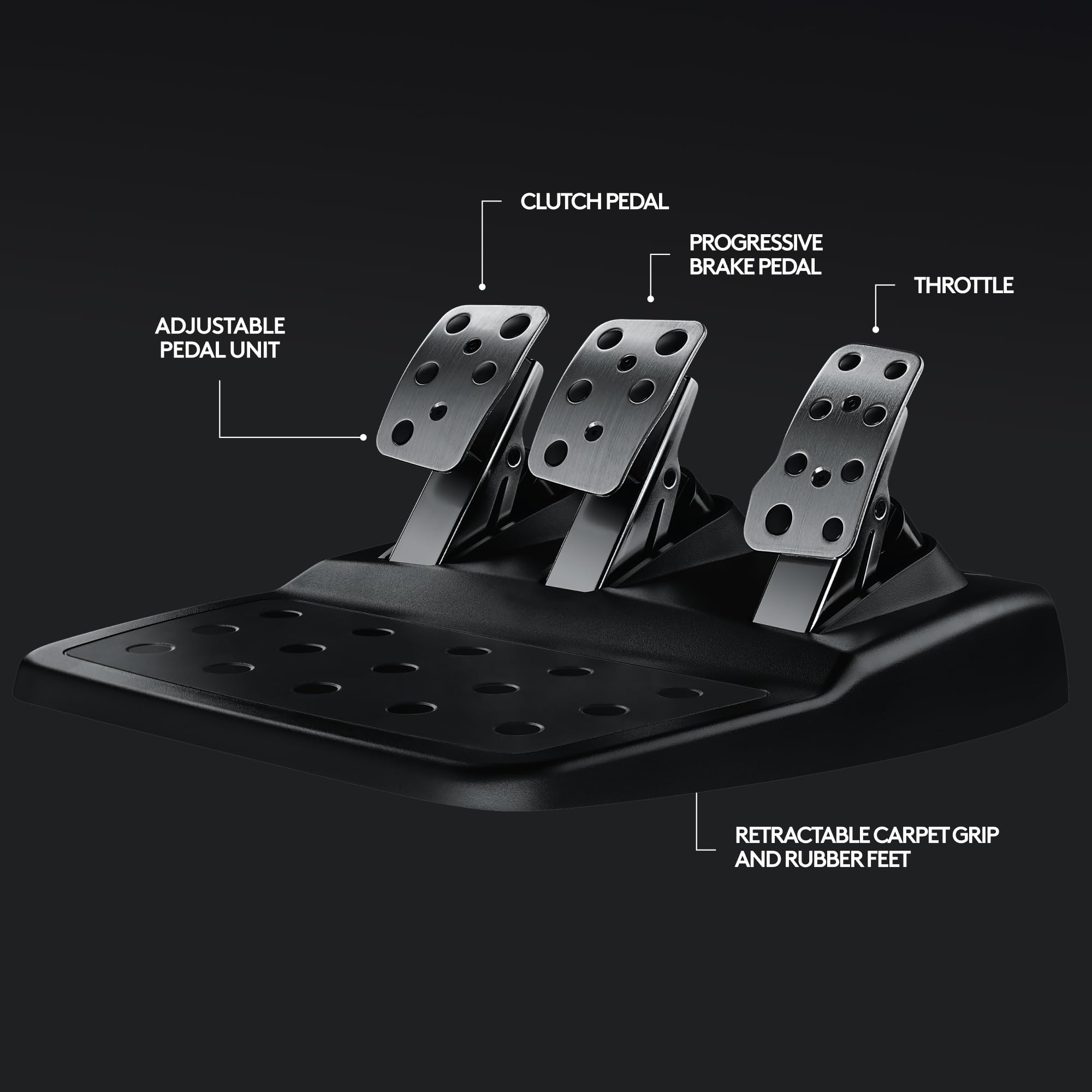Logitech G920 Driving Force Racing Wheel and Floor Pedals, Real Force Feedback, Stainless Steel Paddle Shifters, Leather Steering Wheel Cover for Xbox Series X|S, Xbox One, PC, Mac - Black - Flex Gamingproduct_type