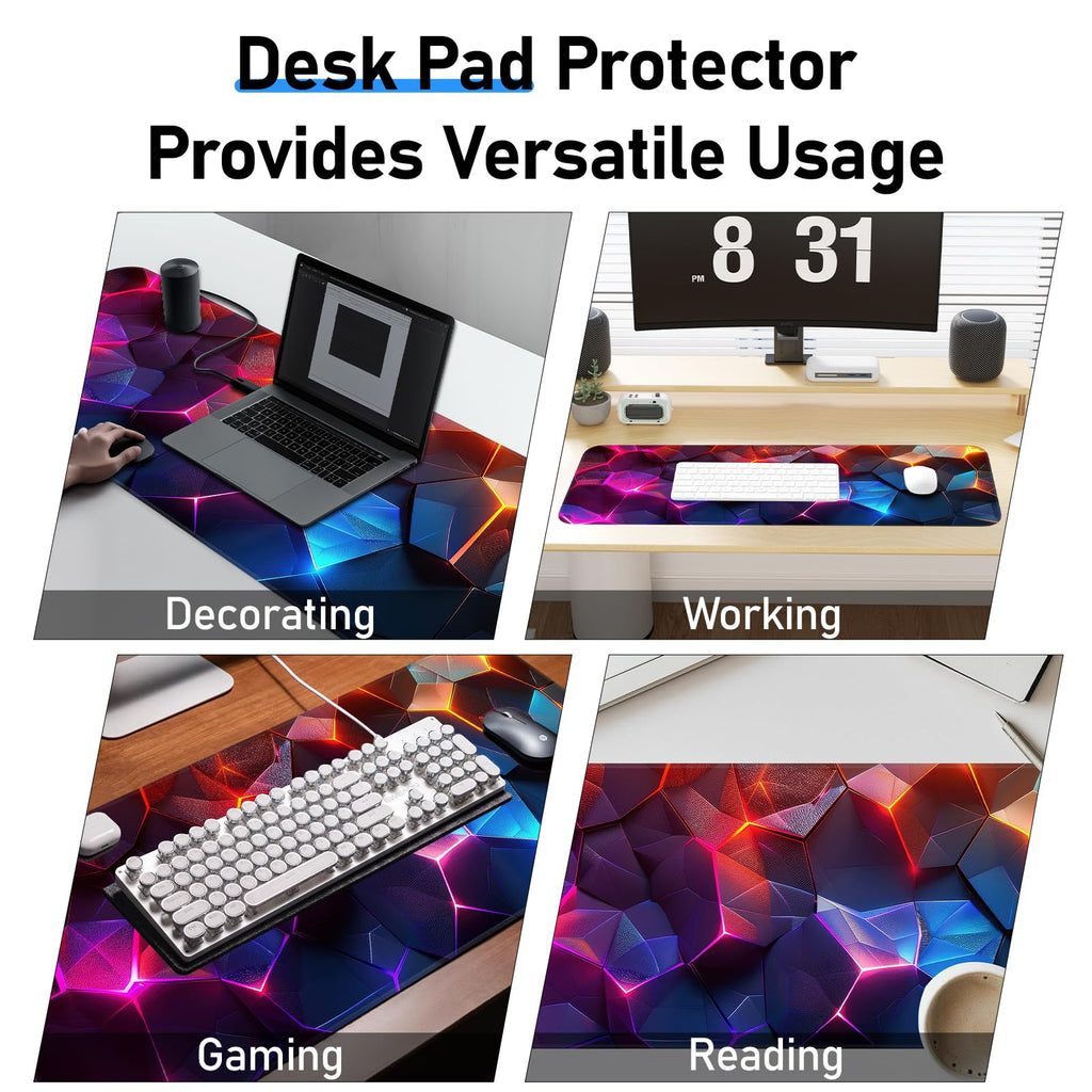 Japanese Dark Red Moon Gaming Mouse Pad, Extended Mouse Pad with Non-Slip Base, Full Keyboard Pad with Stitched Edges, Large Desk Pad for Gaming, Office, Home 31.5 x 11.8 Inch - Flex Gamingproduct_type