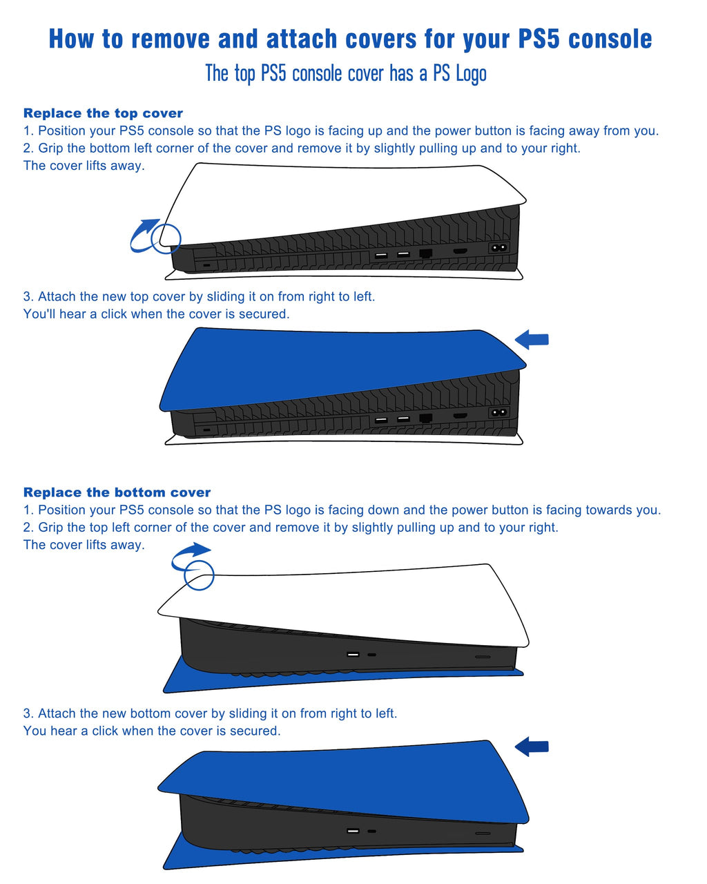 Joso Faceplate for PS5 Disc Edition, Anti-Scratch Dustproof Case Replacement, Cover Skin Compatible with PS5 Console with a Disc Drive, Plates for PS5 Accessories, Easy Installation - Black - Flex Gamingproduct_type