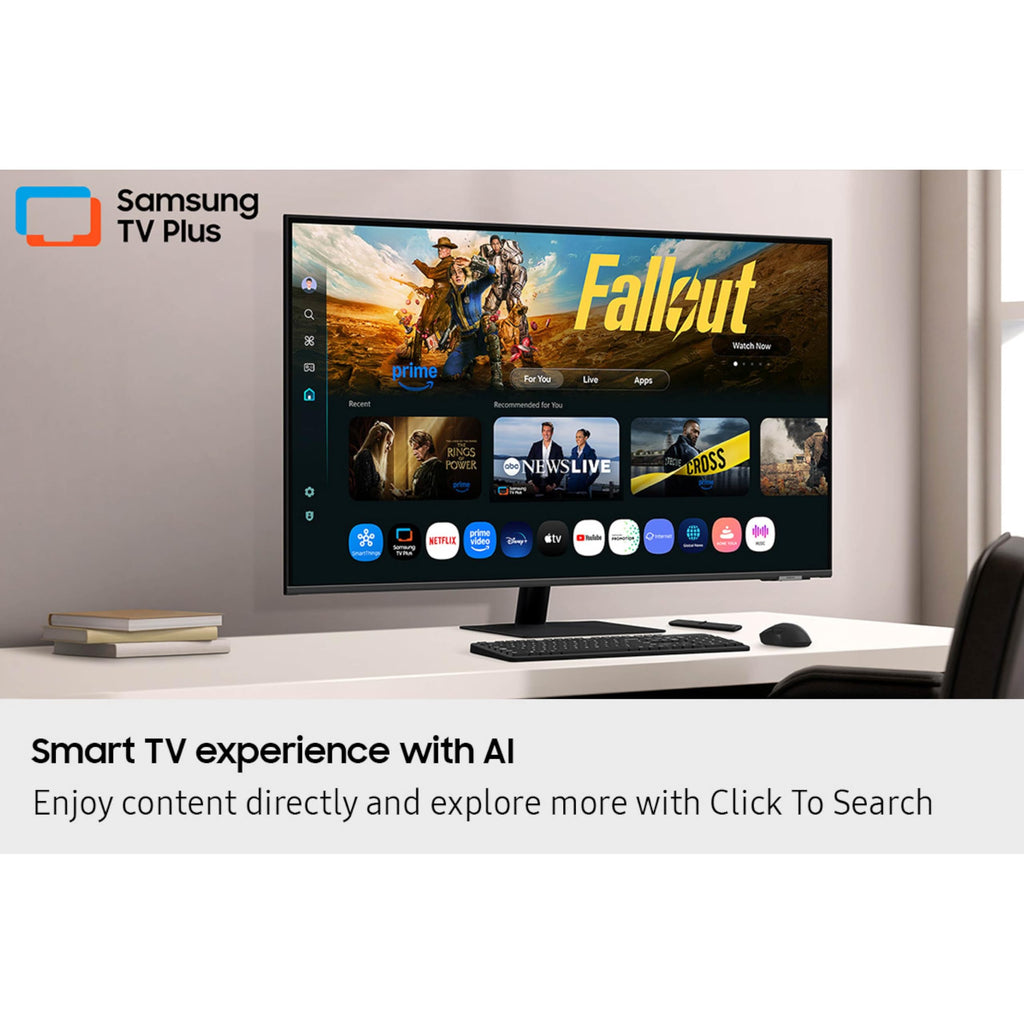 Samsung 43” Smart Monitor M7 (M70F) 4K UHD Display, Samsung Vision AI, Smart TV Apps, Gaming Hub, USB-C, HDMI and USB-A, Black, LS43FM702UNXZA, 2025 - Flex Gamingproduct_type