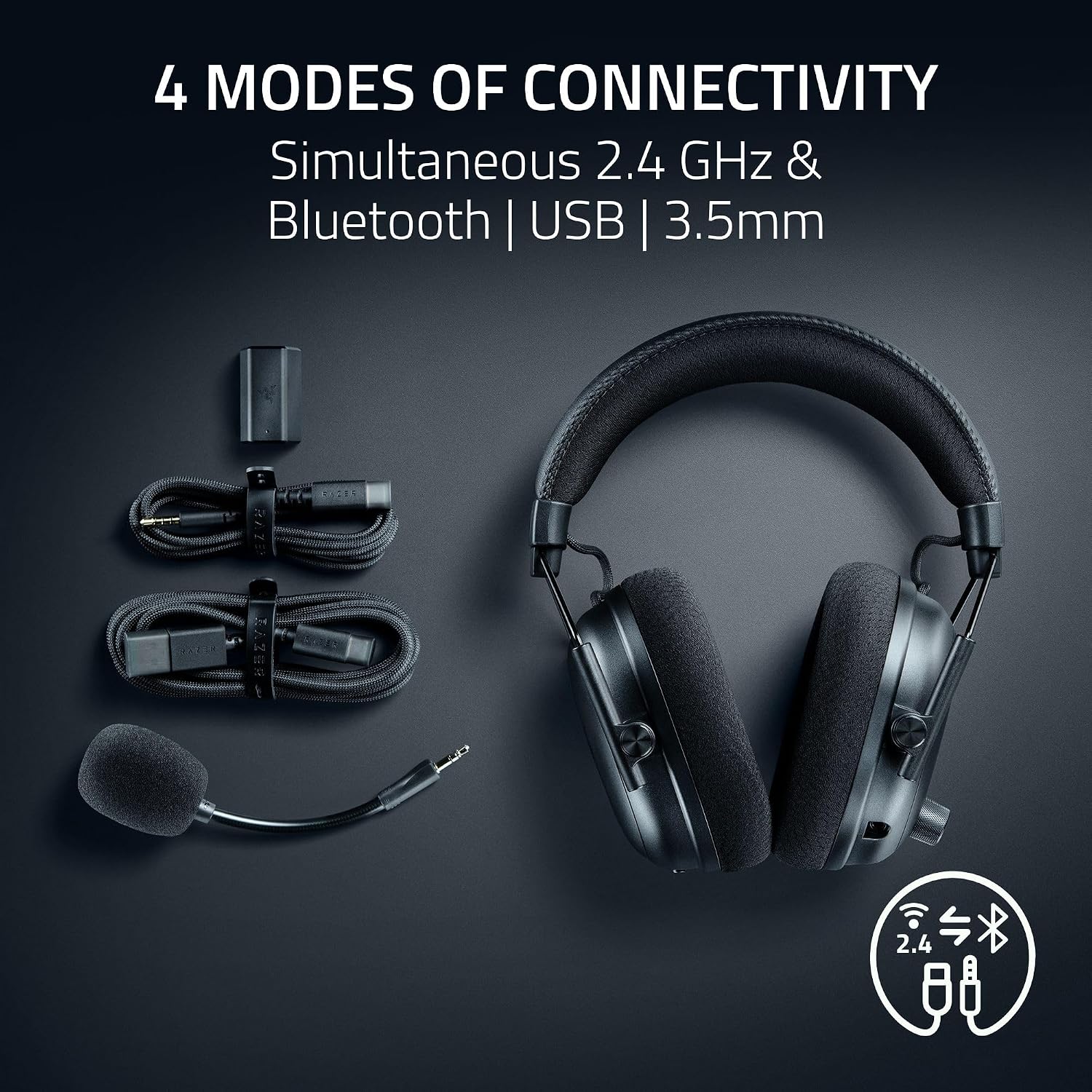 Razer BlackShark V2 X Gaming Headset: 7.1 Surround Sound - 50mm Drivers - Memory Foam Cushion - for PC, PS4, PS5, Switch - 3.5mm Audio Jack - Black