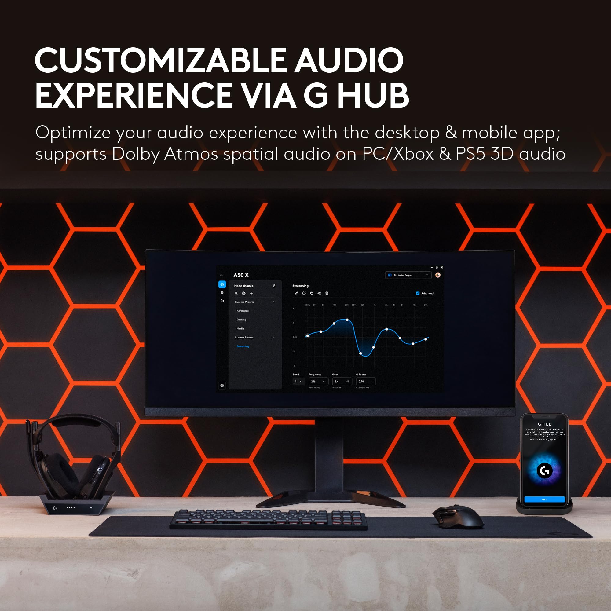 Logitech G Astro A50 X Multi-Platform Wireless Gaming Headset + Base Station for PS5/Xbox/PC: PLAYSYNC Video & Audio Switcher, HDMI 2.1 4K 120Hz VRR, <24bit/48kHz, 24hr Battery, 2.4GHz & BT - Black - Flex Gamingproduct_type