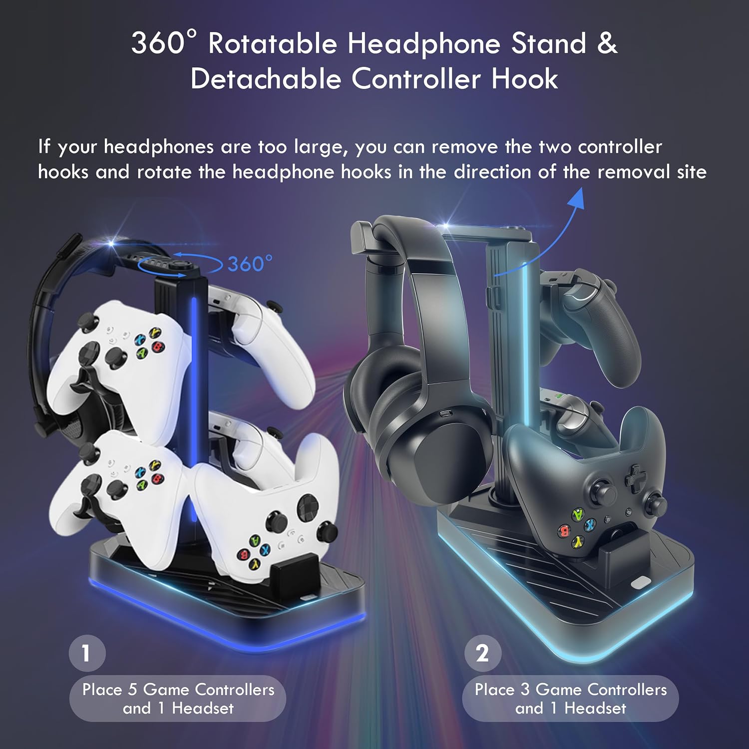 Ultimate Xbox Controller Charger with Headphone Stand - Enhance Your Gaming Experience - Flex Gamingproduct_type