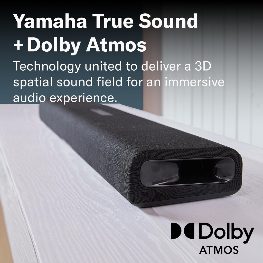 Yamaha SR-B30A Sound bar with Built-in Subwoofers, Dolby Atmos Sound bar for TV, Home Theater Sound System for TV, Bluetooth, Black - Flex Gamingproduct_type