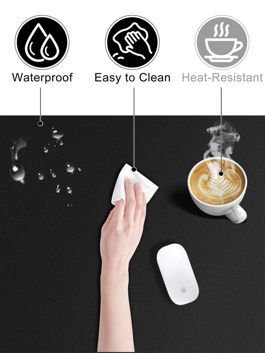 TopMade Wireless Charging RGB Mouse Pad, Waterproof Gaming Desk Mat with 4 Light Modes & 11 RGB Colors, 31.5"x15.75" XXL Large Desk Pad(Includes 20W PD Power Adapter & 6.56ft Woven Cable) - Flex Gamingproduct_type