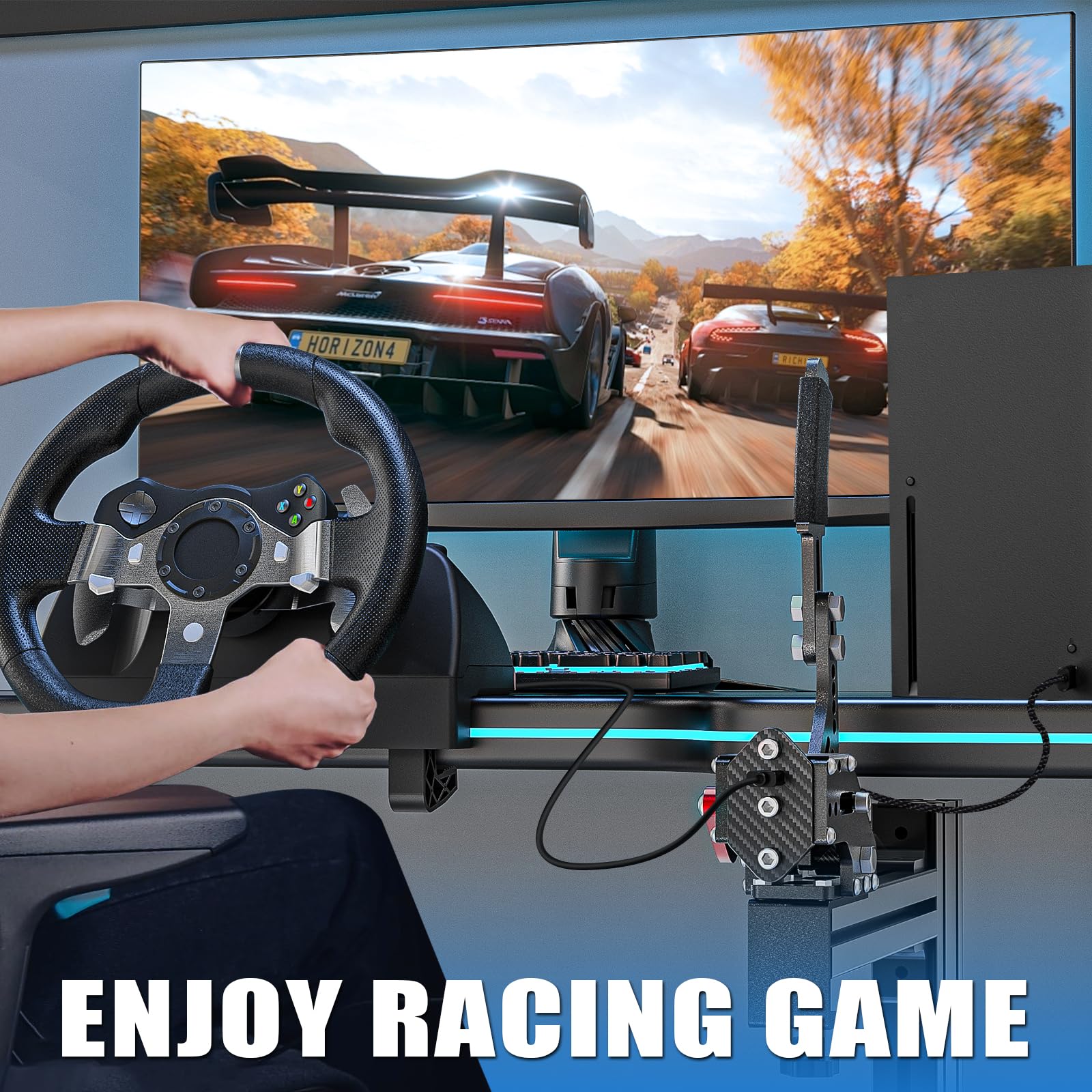 aikeec USB Handbrake for PS4 PS5: Compatible with Logitech G27 G29- PC Handbrake Compatible for G27 G29 G920 Thrusmsater T300 T500 Sim Racing Handbrake - Flex Gamingproduct_type