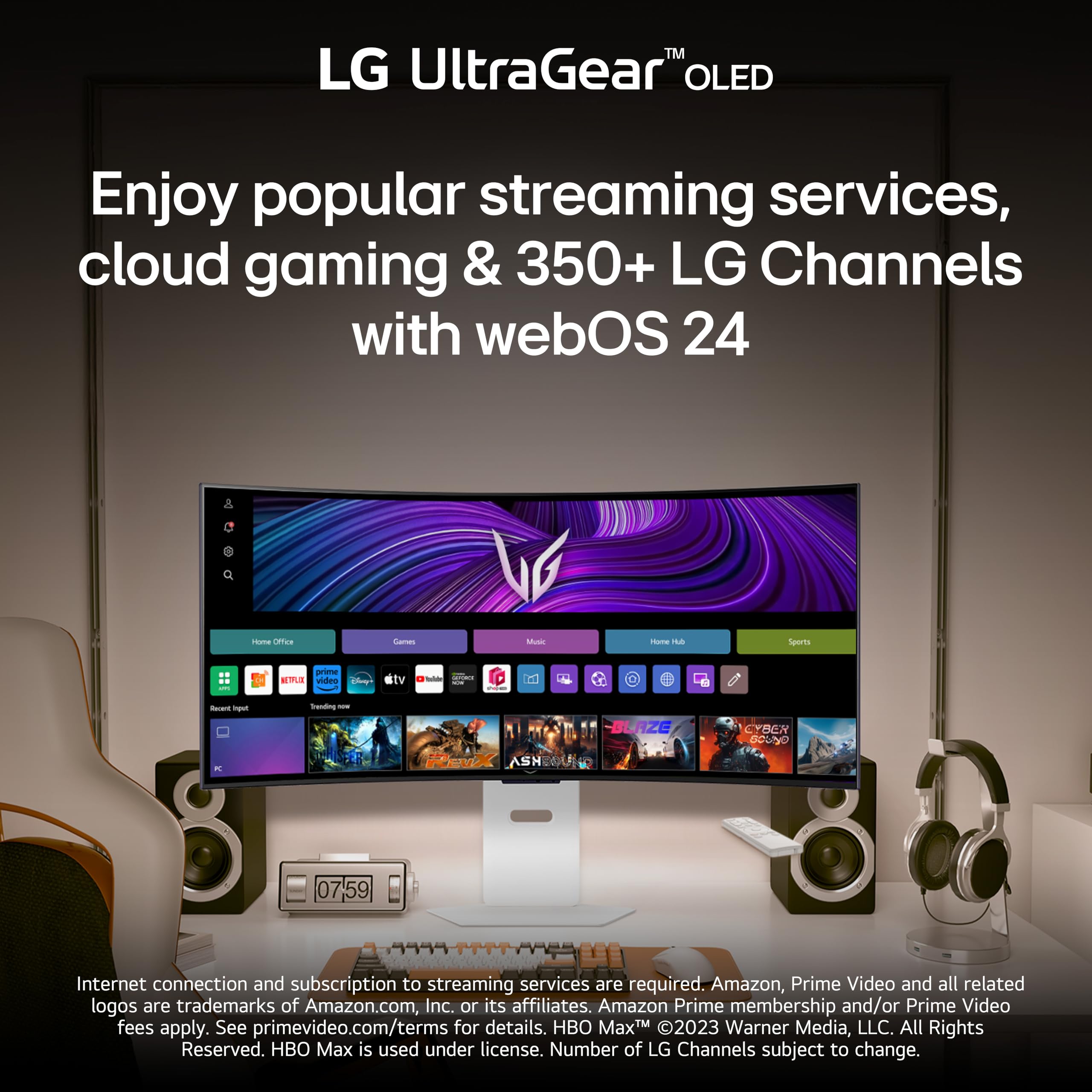 LG 34GX90SA-W 34-inch Ultragear WQHD (3440 x 1440) OLED Curved Gaming Monitor 240Hz, 1ms, NVIDIA G-Sync Compatible, AMD FreeSync Premium, VESA DisplayHDR True Black 400, webOS, USB Type-C, White - Flex Gamingproduct_type