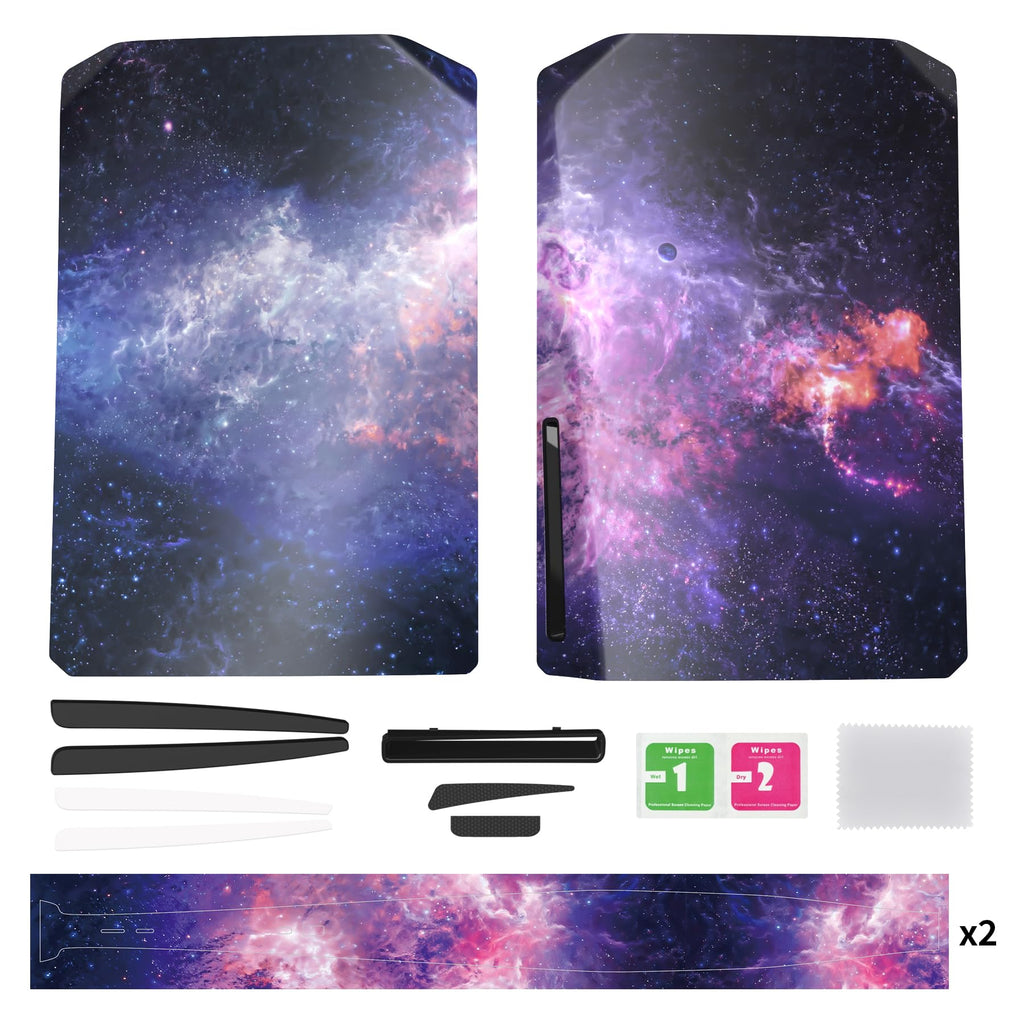 eXtremeRate eXcover The Great Wave Top Bottom Cover Compatible with ps5 Console Disc Edition, Replacement Faceplate Backplate Shell Skin Compatible with ps5 Disc Version Console - Flex Gamingproduct_type