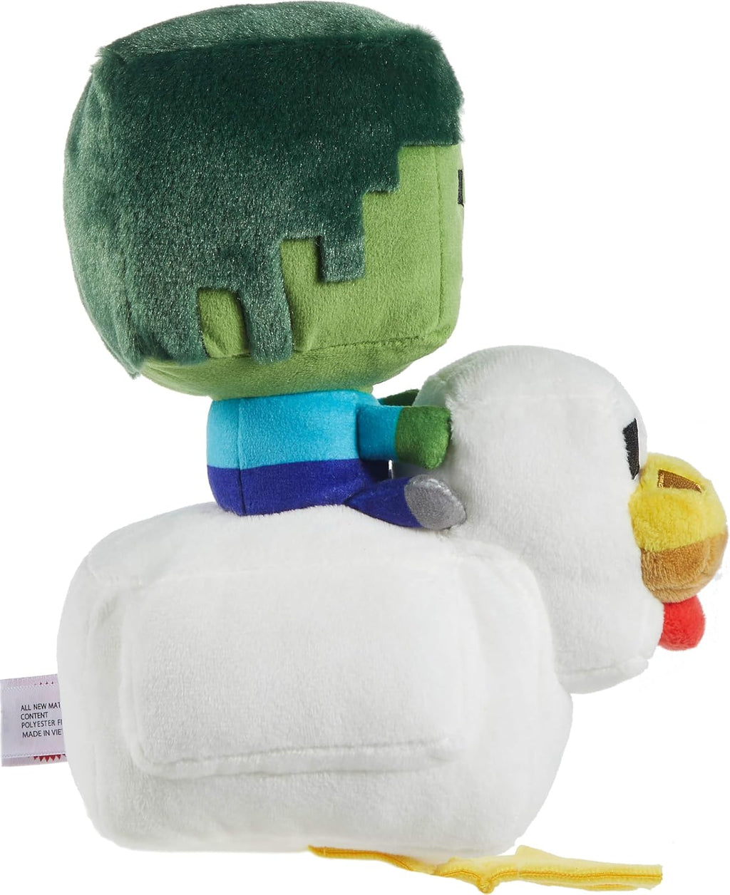 Mattel Minecraft Plush Zombie Chicken Jockey Toy, Collectible Stuffed Animal, 8-inch Soft Doll Inspired by Video Game Character - Flex Gamingproduct_type
