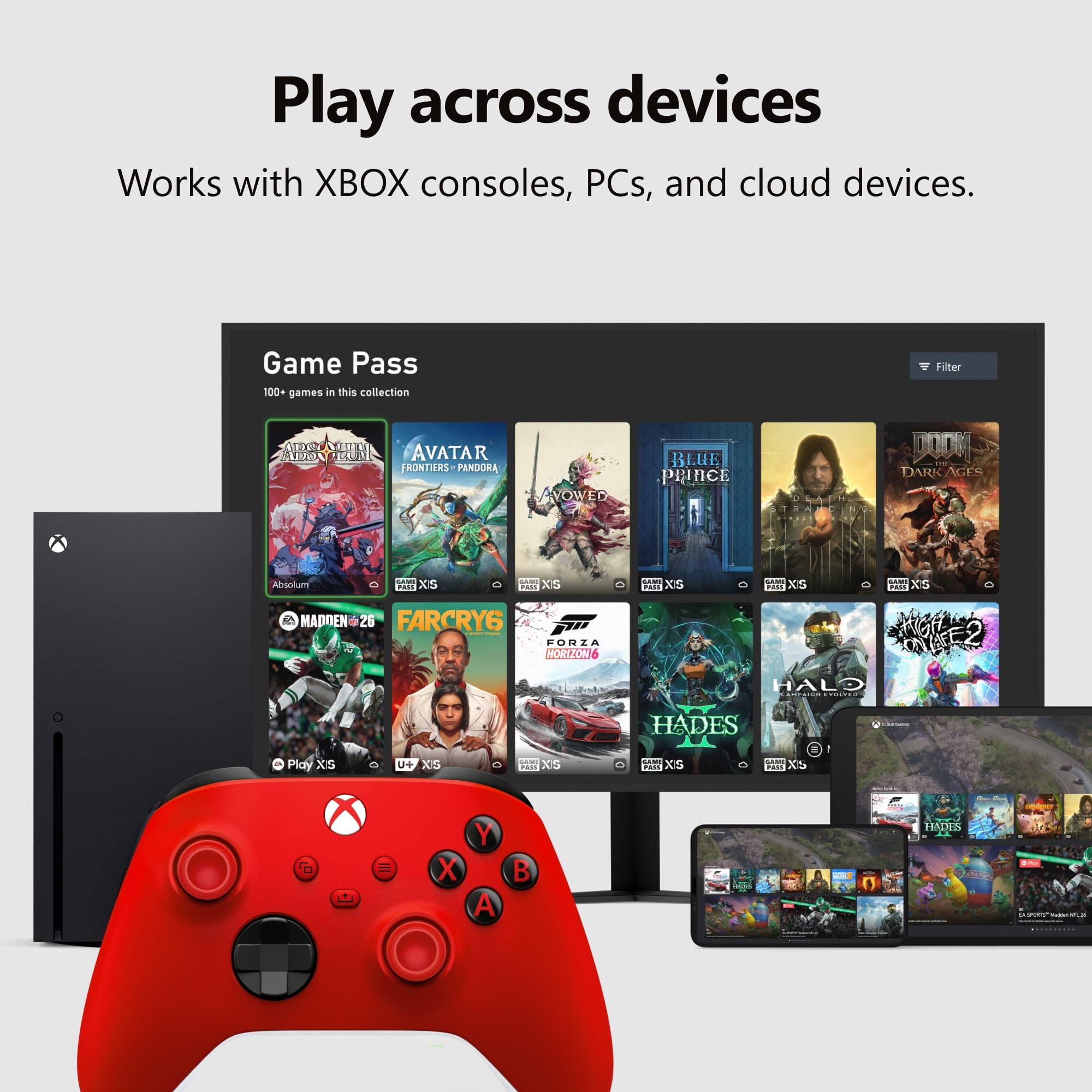 XBOX Wireless Gaming Controller | Pulse Red | Console, PC, & Cloud Devices | Textured Grip | Wireless, Bluetooth, USB-C Connectivity - Flex Gamingproduct_type