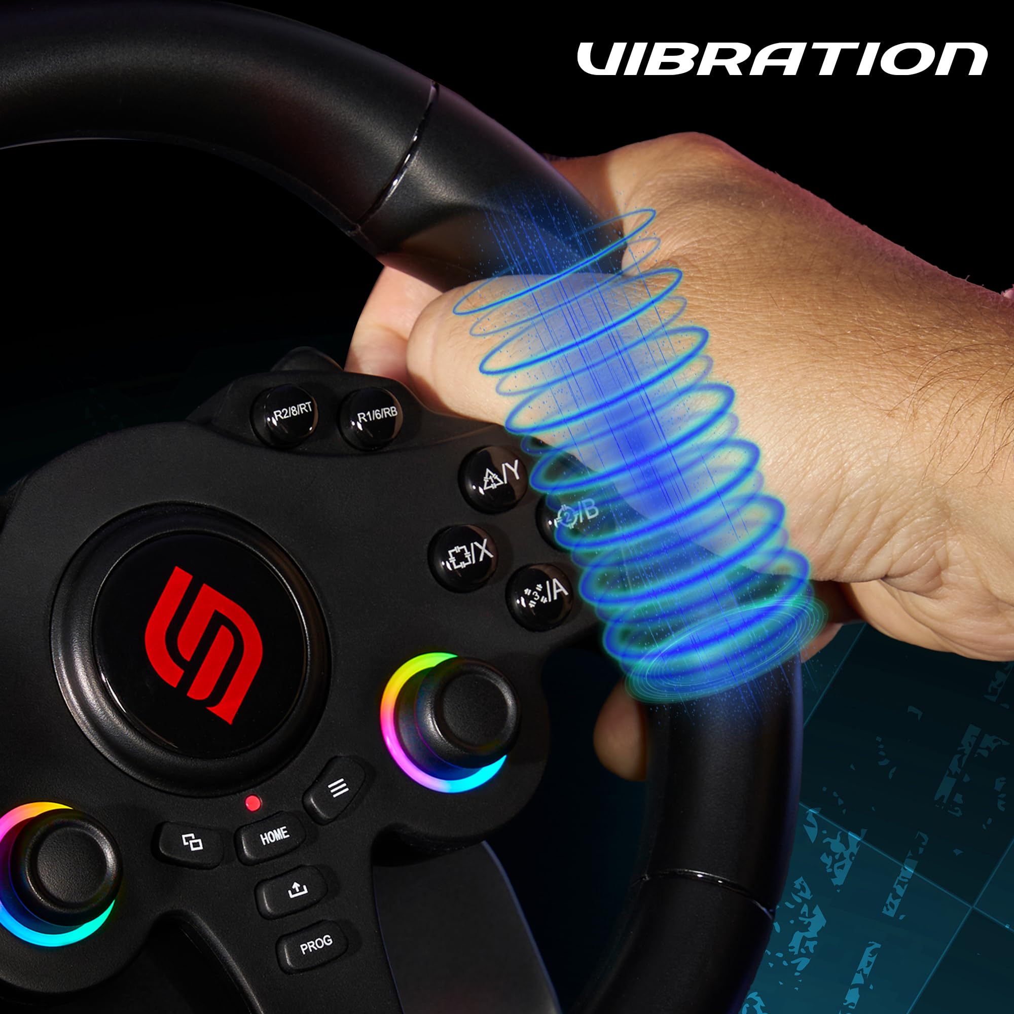 SUBSONIC - Superdrive SV250 Racing Wheel Switch 2/Switch PS4 PC Xbox Series | Steering Wheel with Pedals and Paddles - Vibration - 3 Sensitivity Modes - Diameter 22 cm, Rotation 180° - Flex Gamingproduct_type