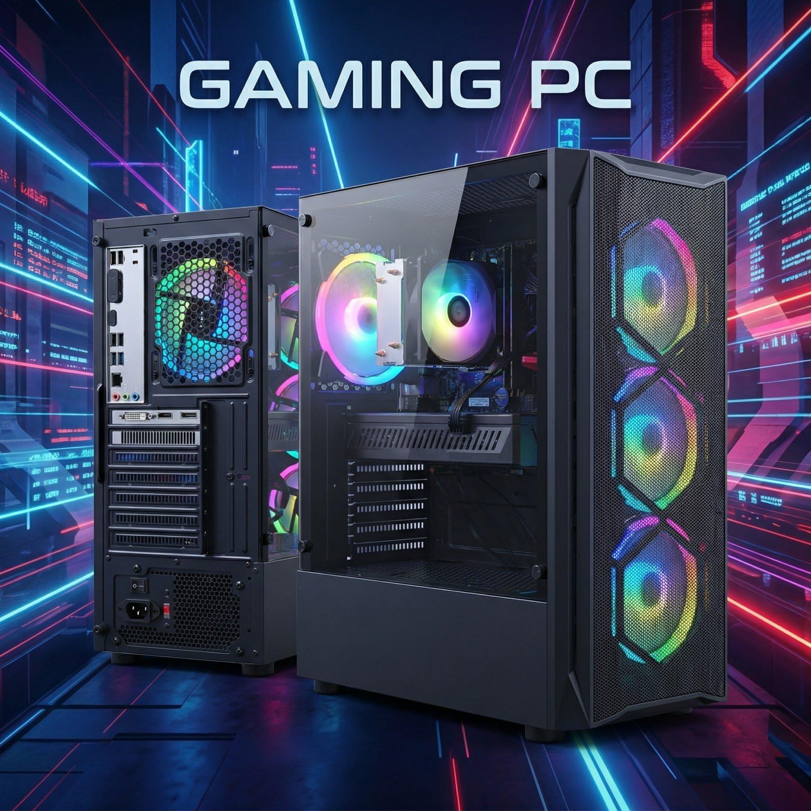 STGAubron Gaming PC Computer Desktop, GeForce GTX 1660 Ti 6G, Intel Core I7 up to 3.9GHz, 16G RAM, 512G SSD, WiFi 6, BT 5.0, RGB Fan x 4, Windows 11 Home,White - Flex Gamingproduct_type