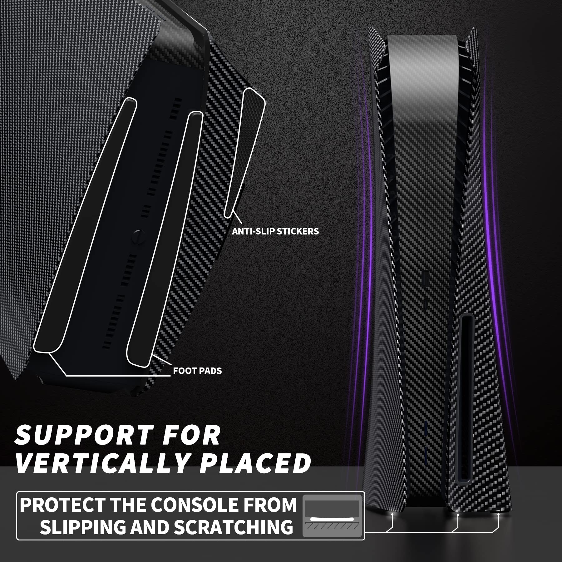 eXtremeRate eXcover The Great Wave Top Bottom Cover Compatible with ps5 Console Disc Edition, Replacement Faceplate Backplate Shell Skin Compatible with ps5 Disc Version Console - Flex Gamingproduct_type