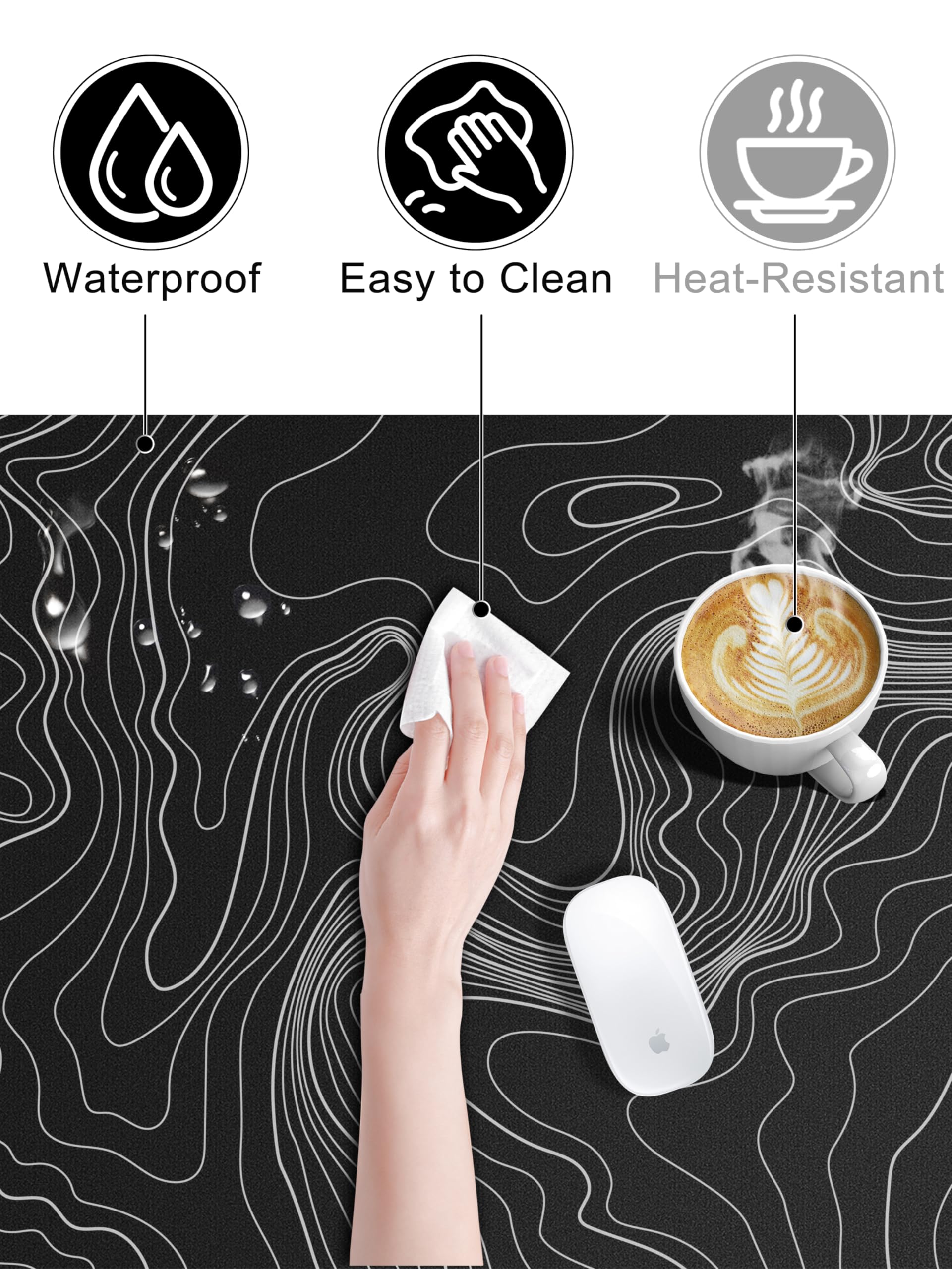 TopMade Wireless Charging RGB Mouse Pad, Waterproof Gaming Desk Mat with 4 Light Modes & 11 RGB Colors, 31.5"x15.75" XXL Large Desk Pad(Includes 20W PD Power Adapter & 6.56ft Woven Cable) - Flex Gamingproduct_type
