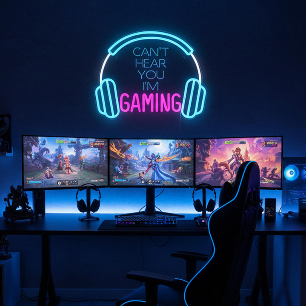 Kavaas Gamer Neon Sign, UV Printed Gaming Neon Sign for Gamer Room Decor - LED Video Game Neon Lights for Bedroom Boys, Gaming Wall decor - Best Gamer Gifts for Teenage Boys, Christmas - Flex Gamingproduct_type