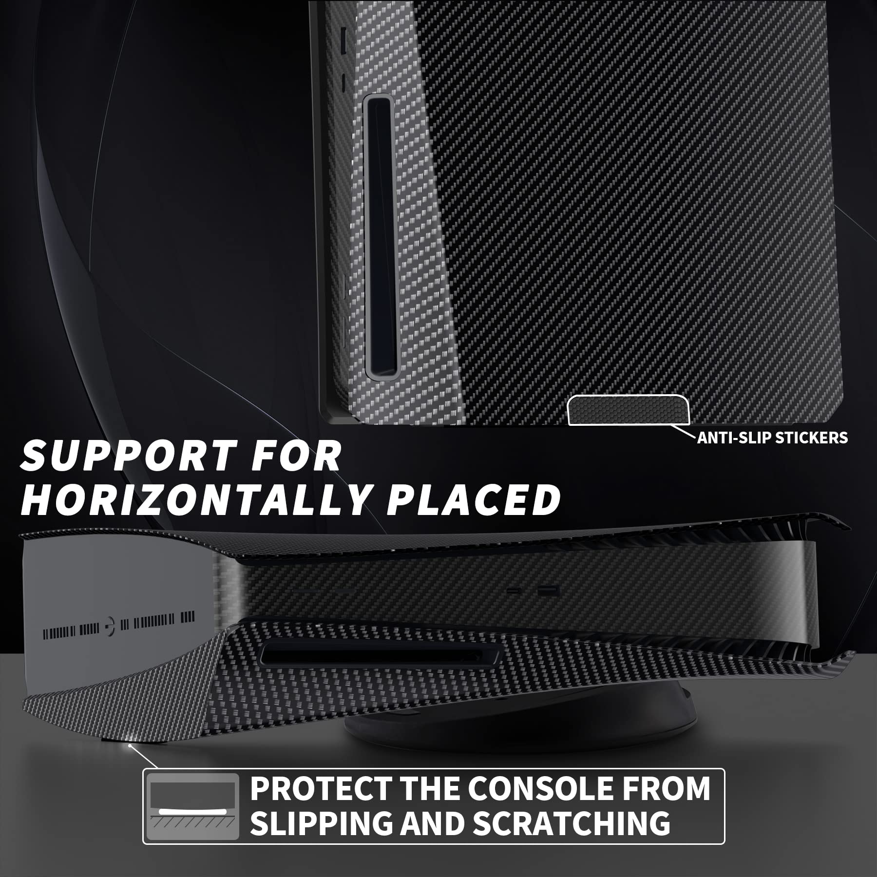 eXtremeRate eXcover The Great Wave Top Bottom Cover Compatible with ps5 Console Disc Edition, Replacement Faceplate Backplate Shell Skin Compatible with ps5 Disc Version Console - Flex Gamingproduct_type