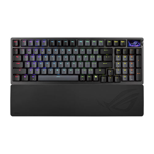 ASUS ROG Azoth Extreme Wireless Mechanical Gaming Keyboard – 75% TKL, ROG NX Storm Clicky Switches, PBT Keycaps, Aluminum Chassis, Carbon Fiber, Gasket Mount, Color OLED Screen, PC/Mac Support - Black - Flex Gamingproduct_type