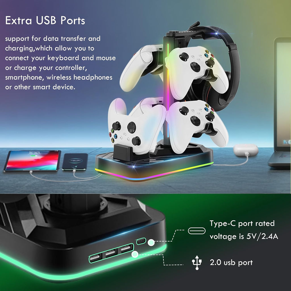 Ultimate Xbox Controller Charger with Headphone Stand - Enhance Your Gaming Experience - Flex Gamingproduct_type