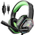 EKSA E1000 USB Gaming Headset for PC, Computer Headphones with Microphone/Mic Noise Cancelling, 7.1 Surround Sound, RGB Light - Wired Headphones for PS4, PS5 Console, Laptop, Call Center - Flex Gamingproduct_type