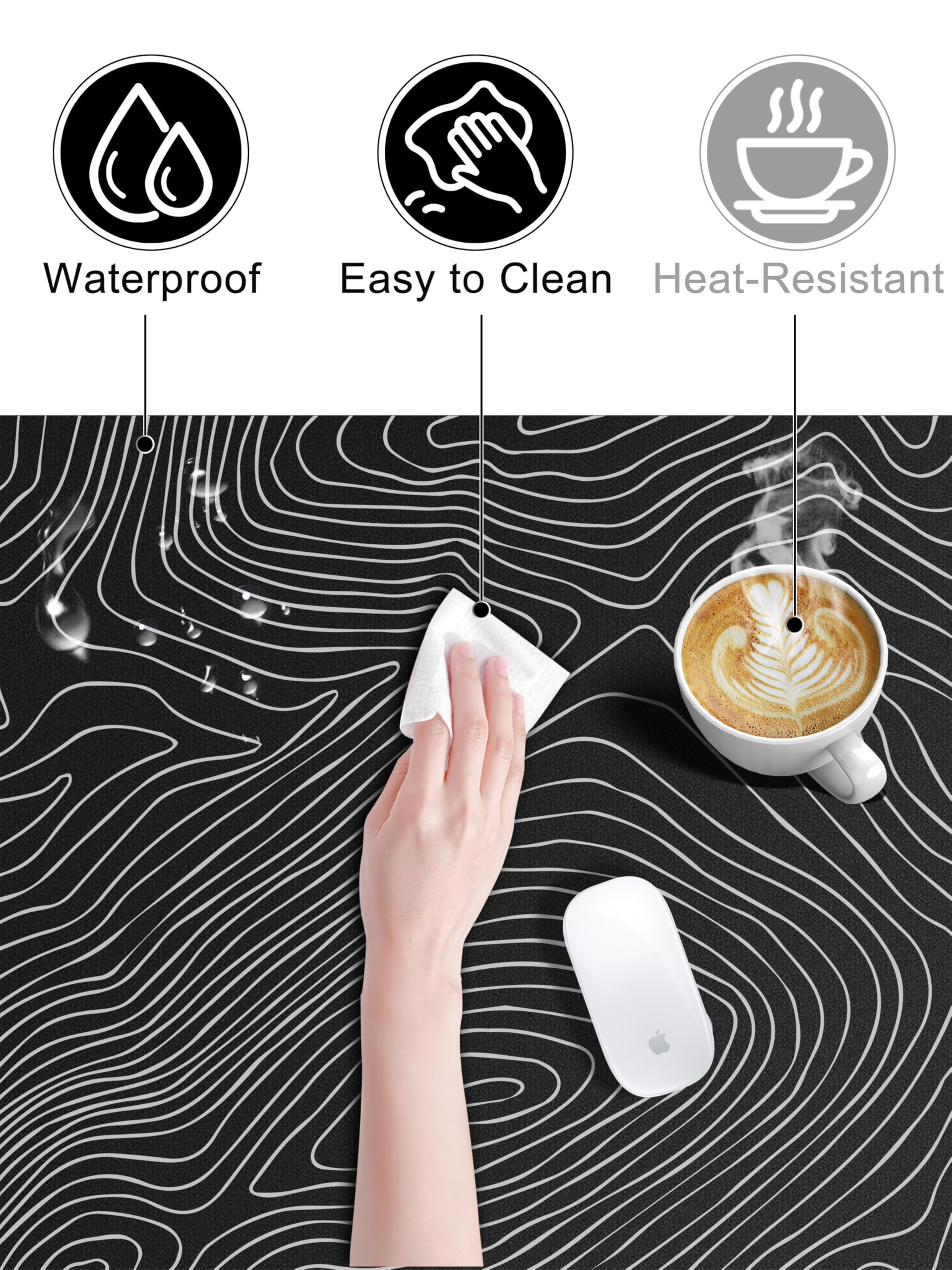 TopMade Wireless Charging RGB Mouse Pad, Waterproof Gaming Desk Mat with 4 Light Modes & 11 RGB Colors, 31.5"x15.75" XXL Large Desk Pad(Includes 20W PD Power Adapter & 6.56ft Woven Cable) - Flex Gamingproduct_type
